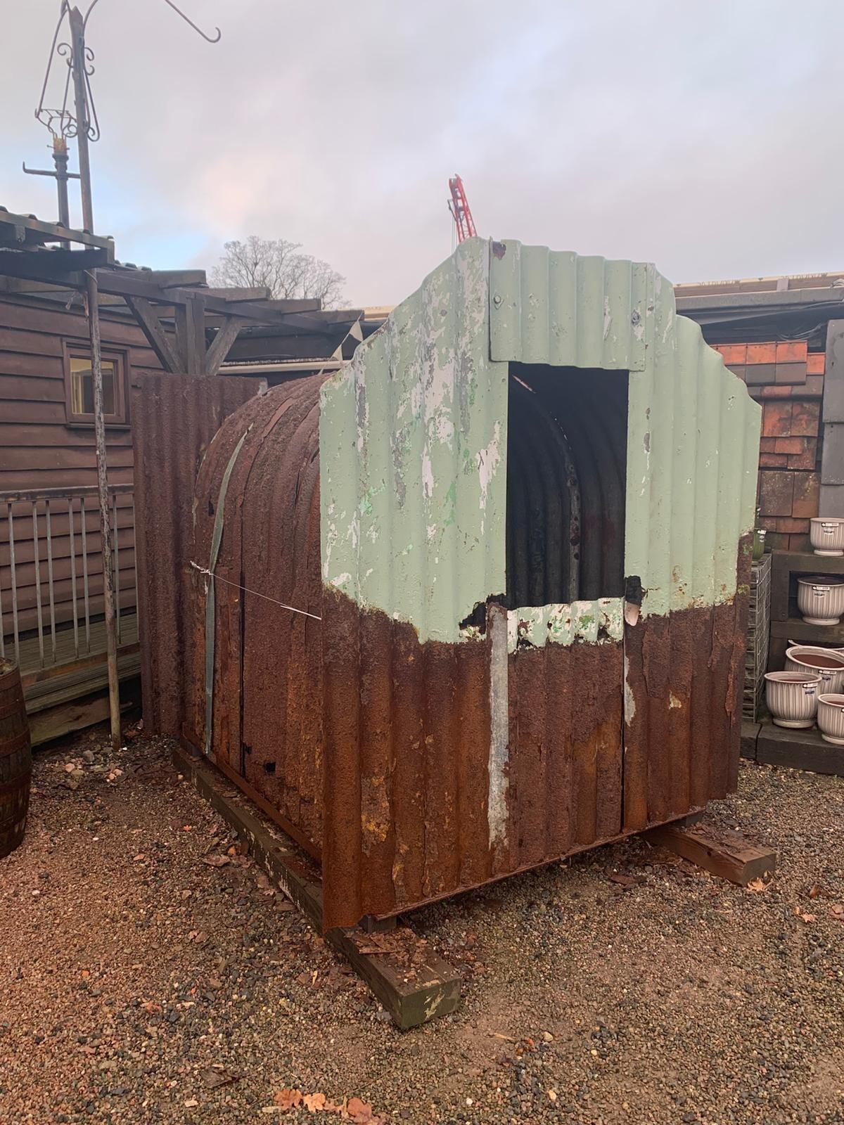 Authentic WW2 Corrugated Iron Anderson Air-Raid Shelter