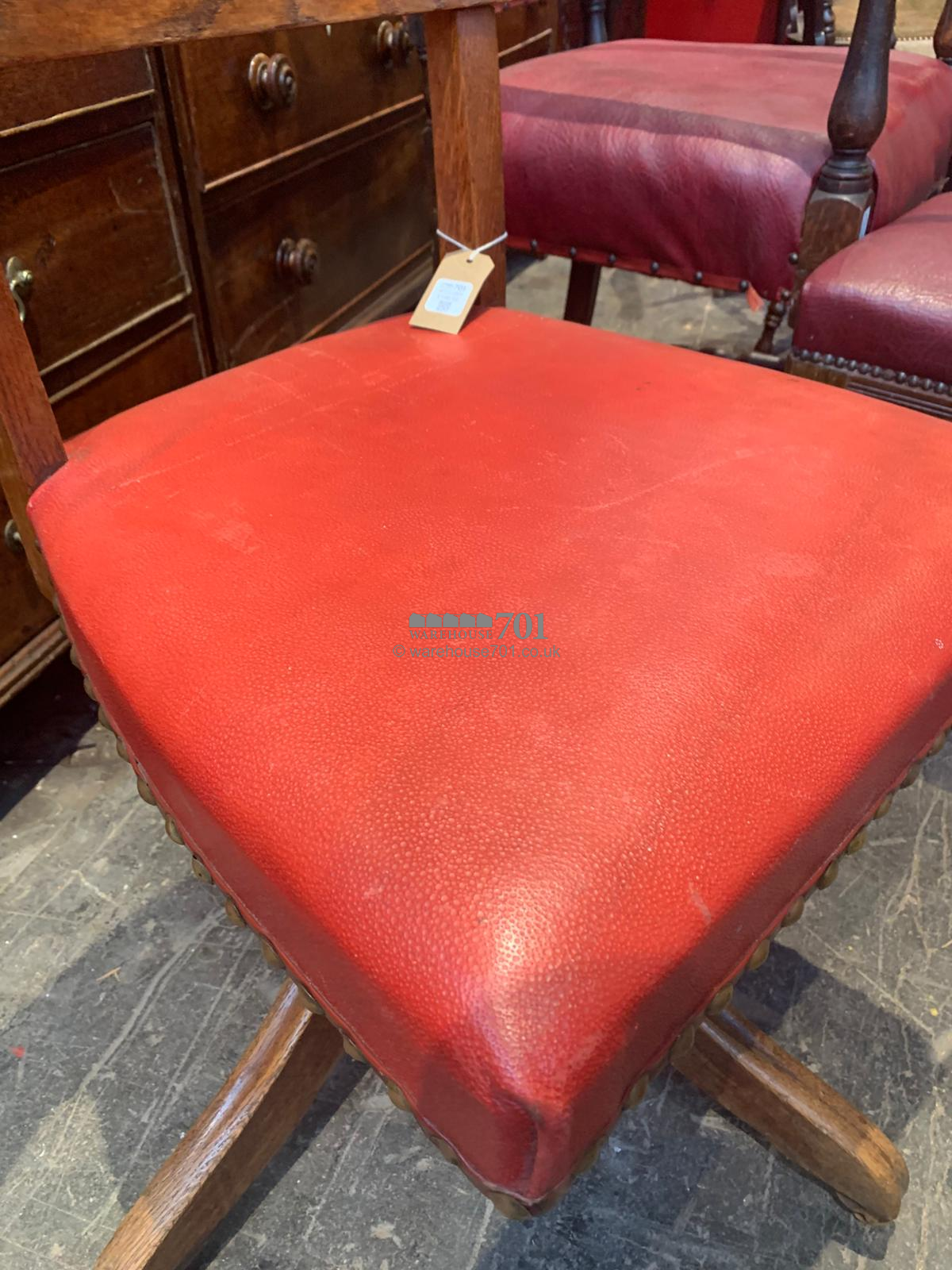 Antique oak swivel chair