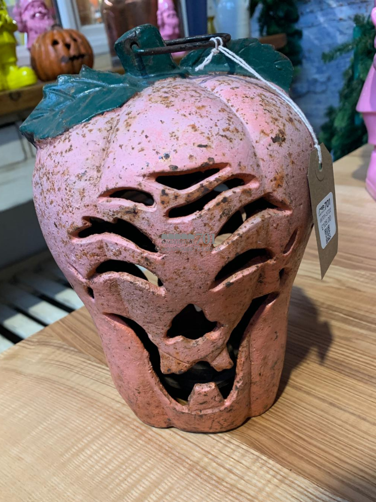 Antique iron halloween lantern