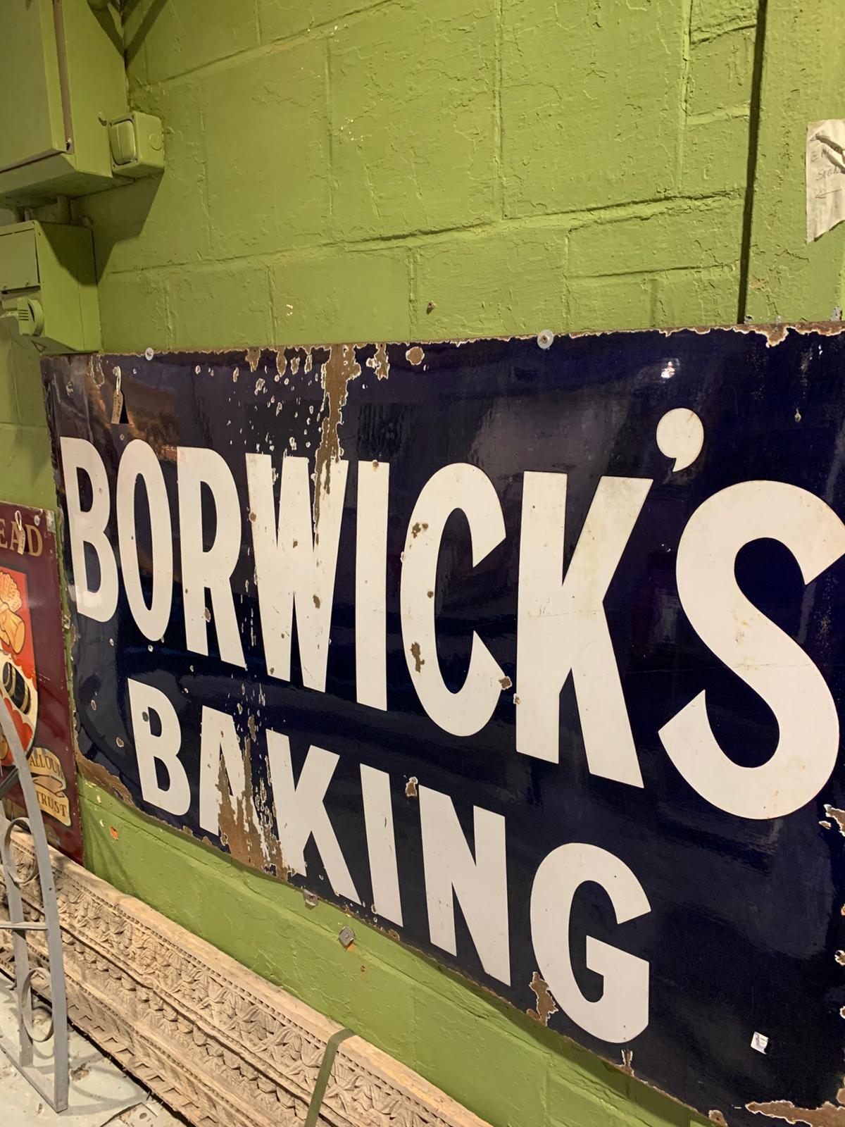 Borwicks Baking metal sign