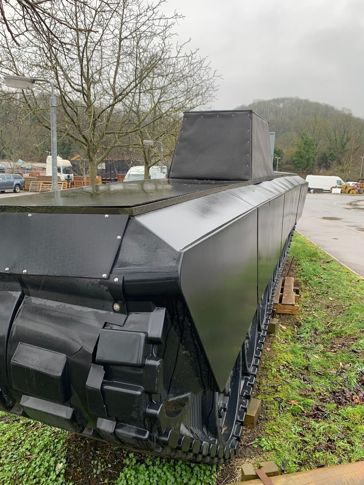 Extra Large Black Plastic Prop Army Tank