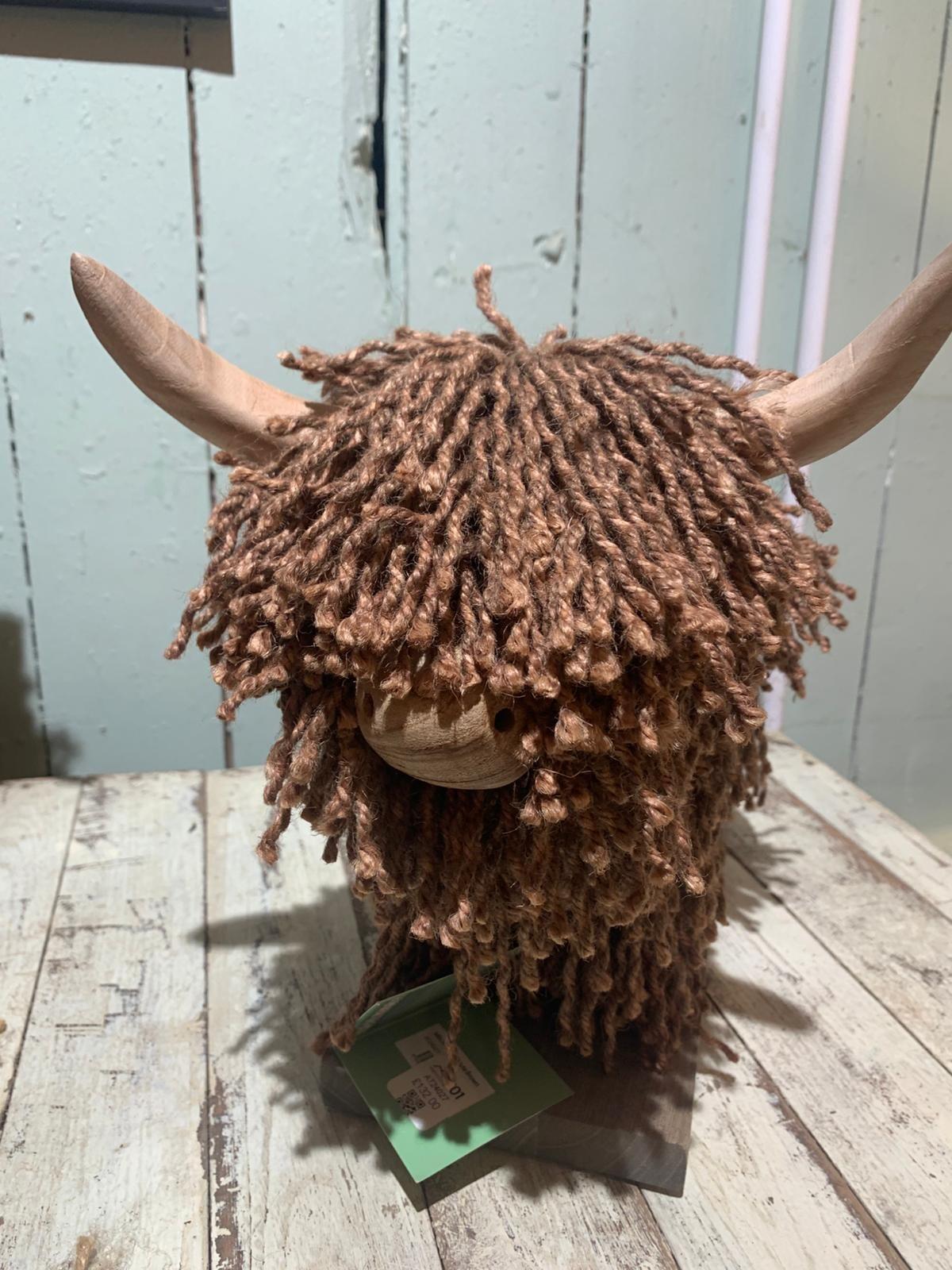 Mini Morag Standing Cow Jute Brown