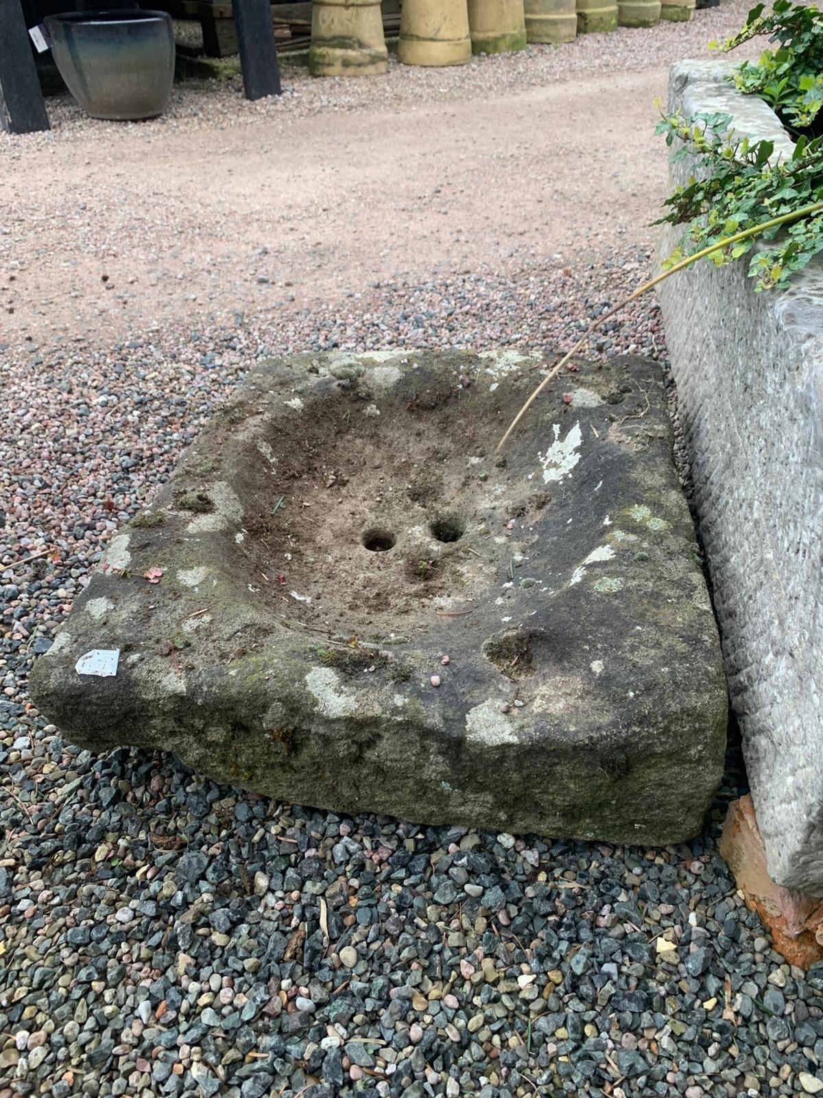 Antique Shallow Stone Trough