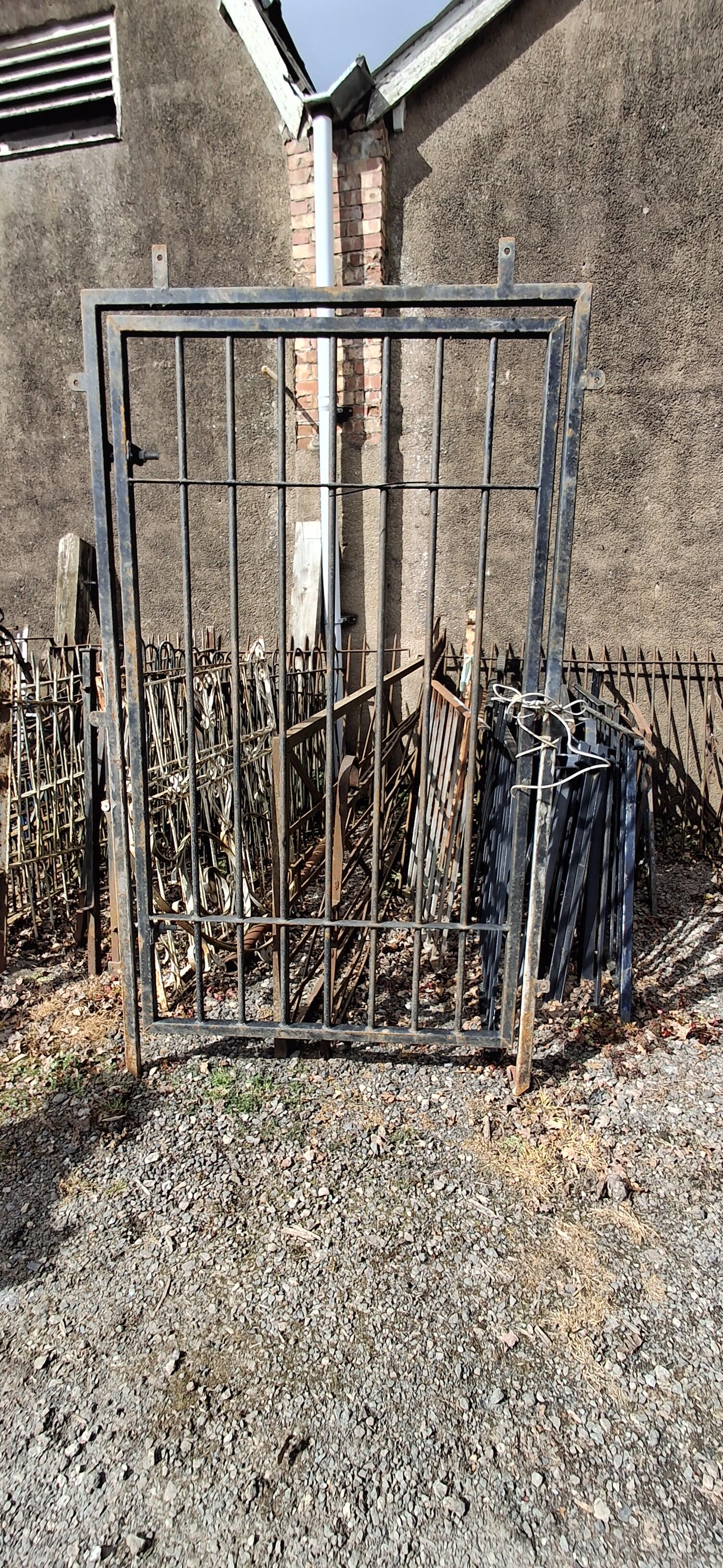 Vintage Metal Gate with Rustic Charm
