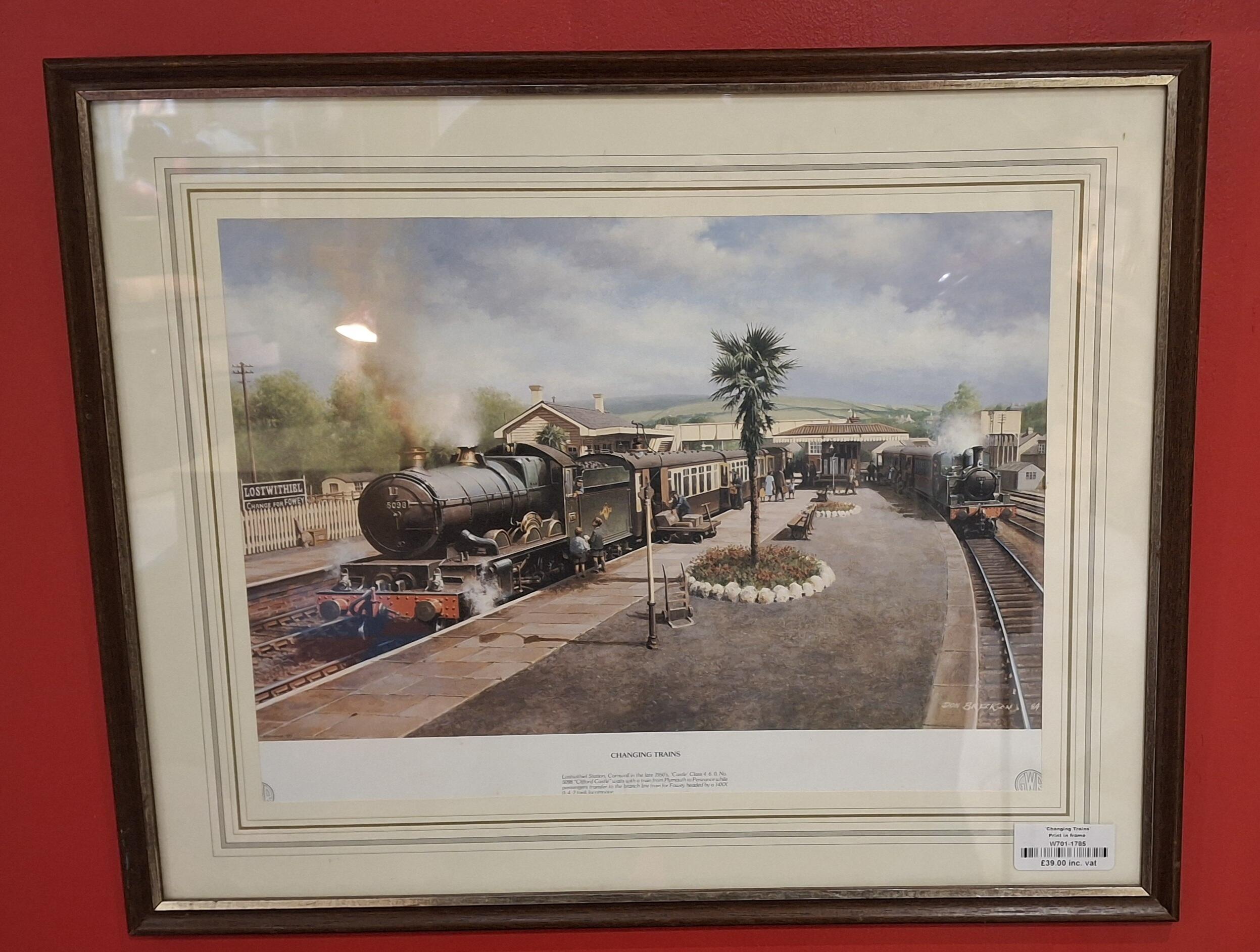 Framed Print - Changing Trains, Lostwithiel