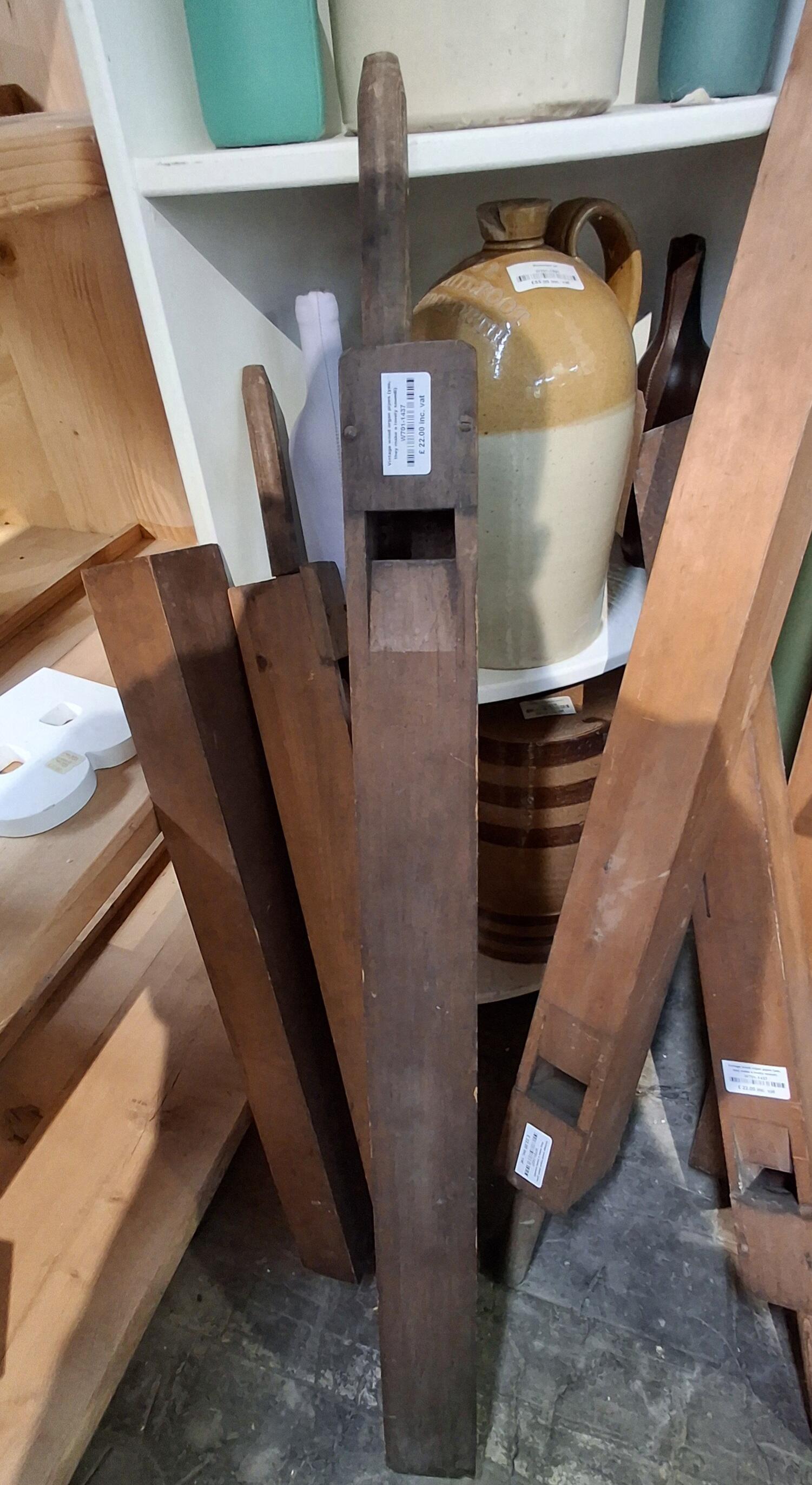 Vintage Wooden Organ Pipe