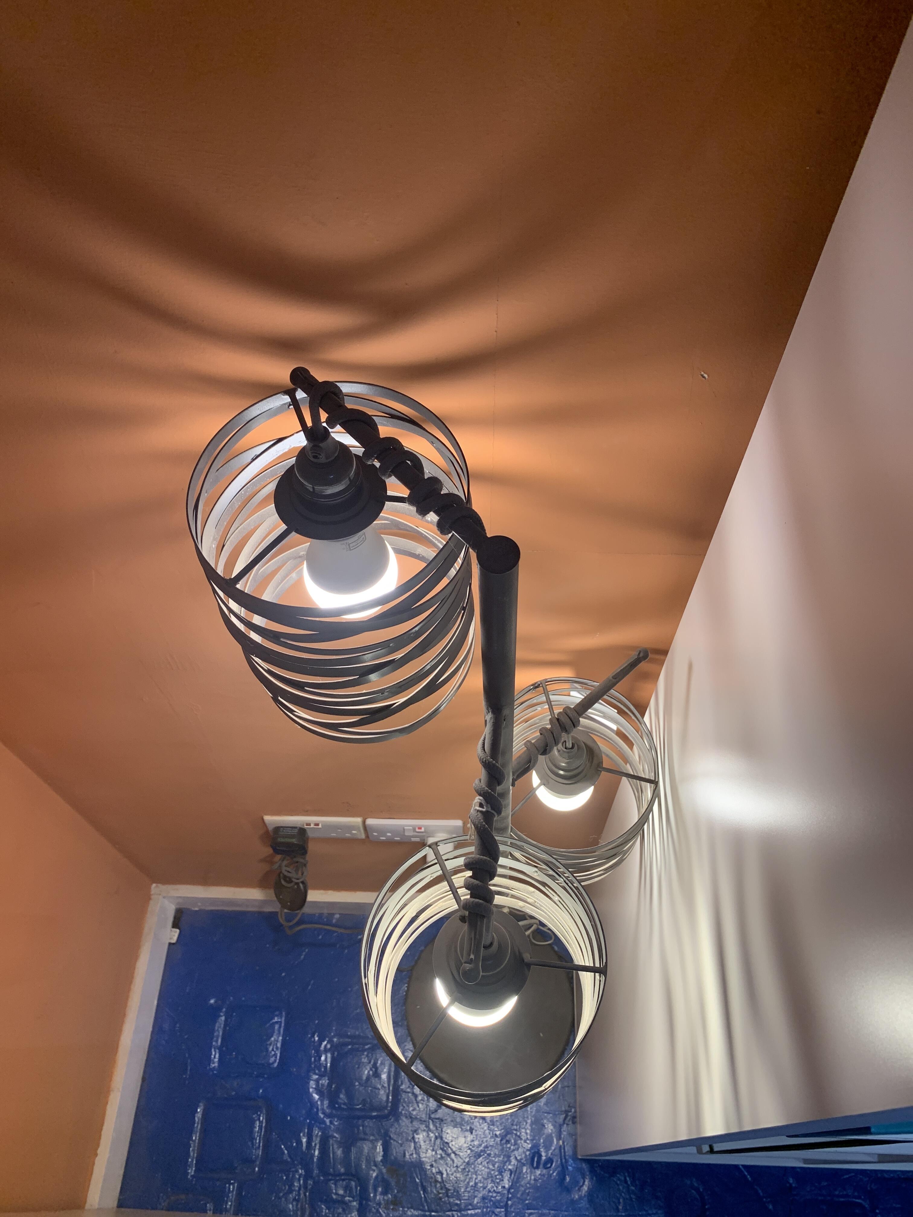 Industrial Style 3-Bulb Floor Lamp, 160cm