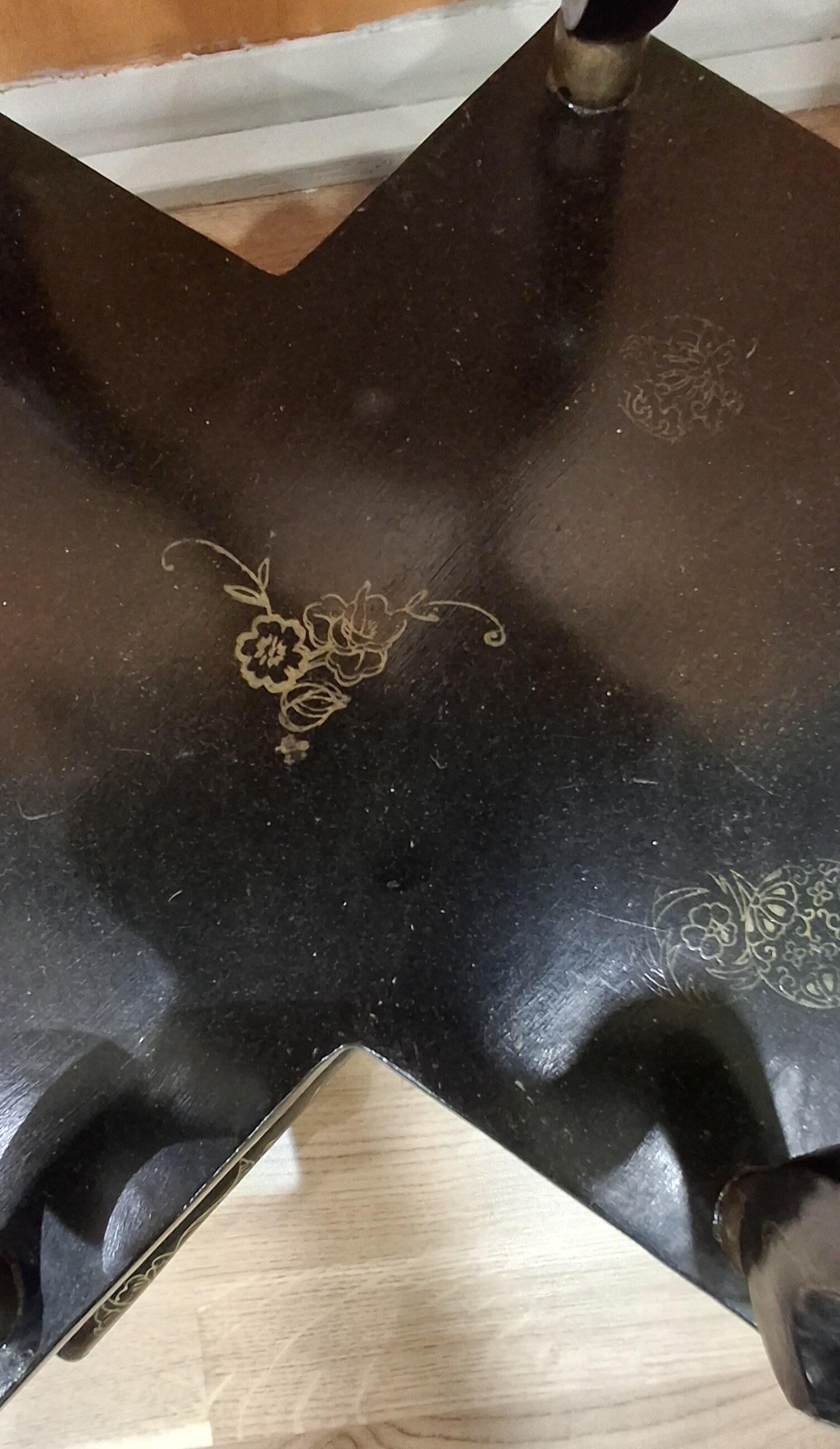 Vintage Black Chinoiserie Table PP82796