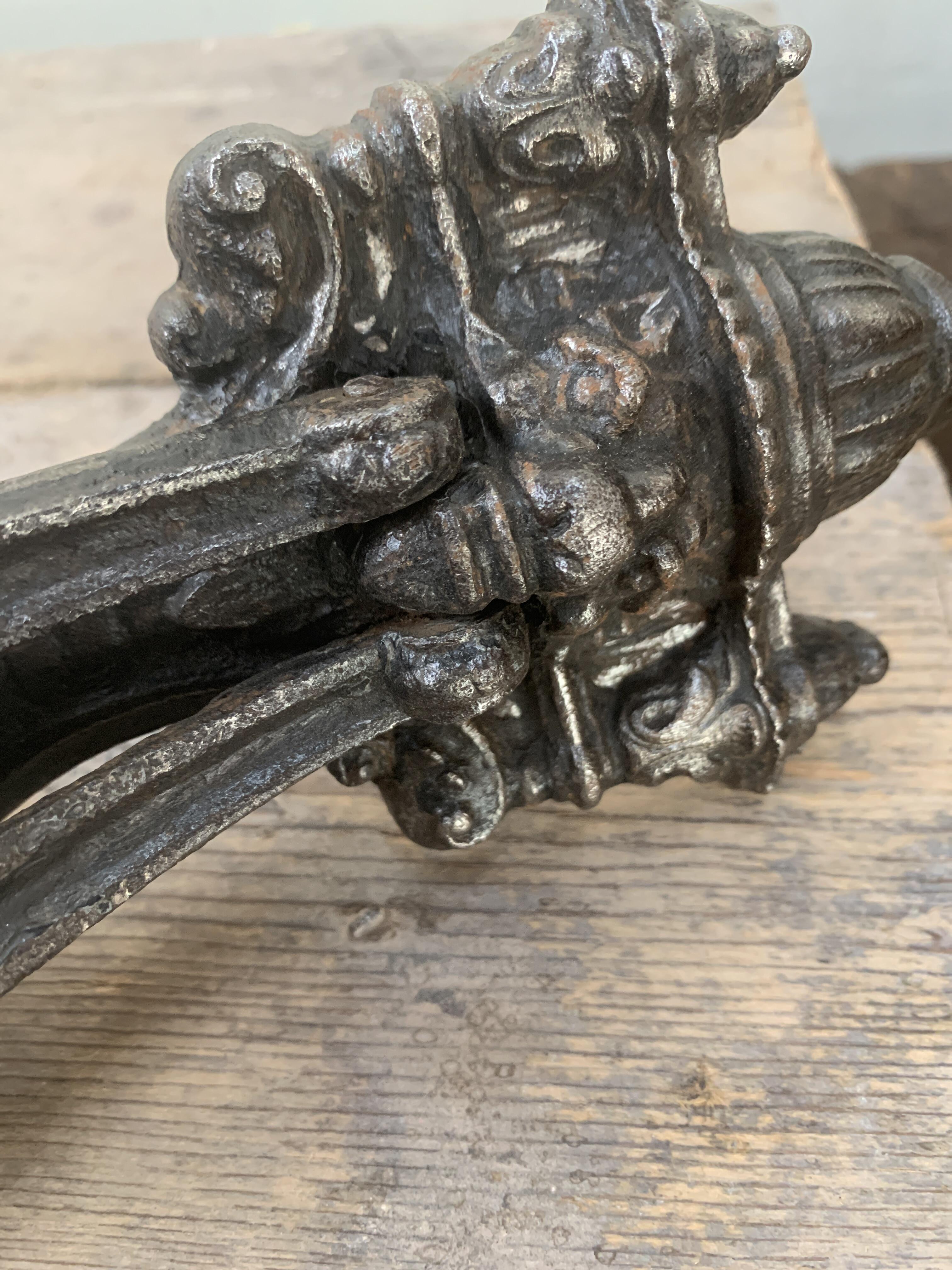 Vintage Cast Iron Door Knocker - Ornate Design
