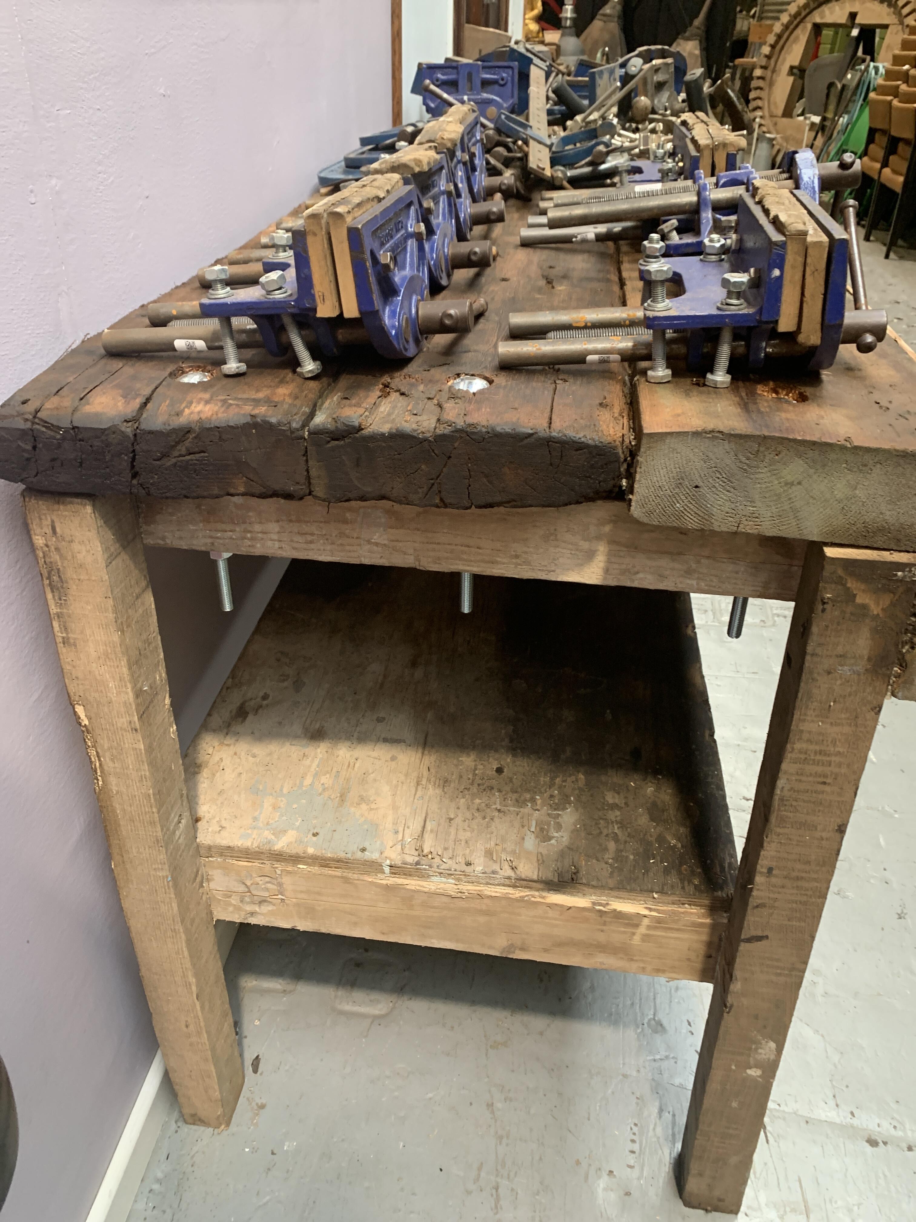 Reclaimed Workbench with Sleeper Top
