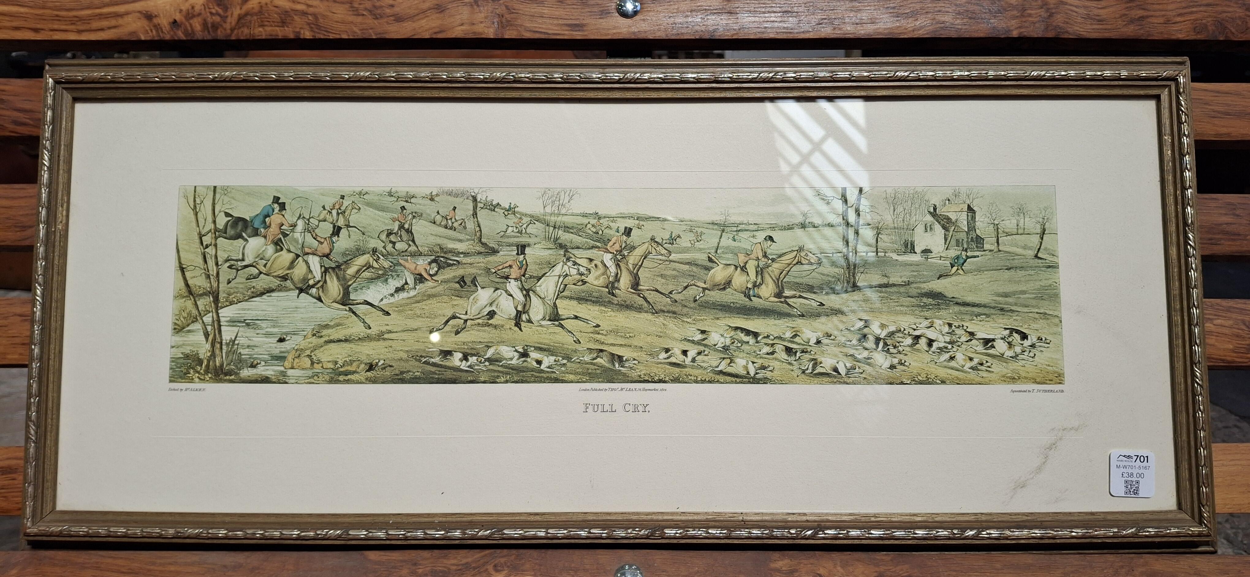 Antique Sporting Print 'Full Cry' AJ323