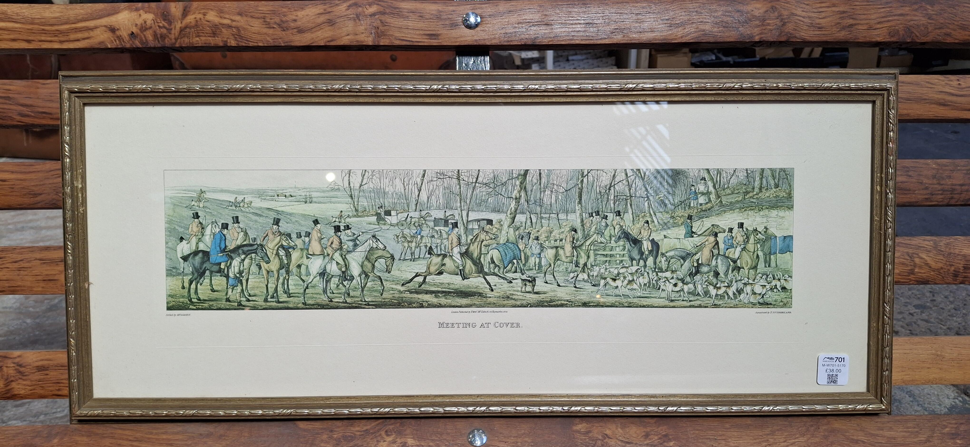 Antique Sporting Print 'Meeting at Cover' AJ323