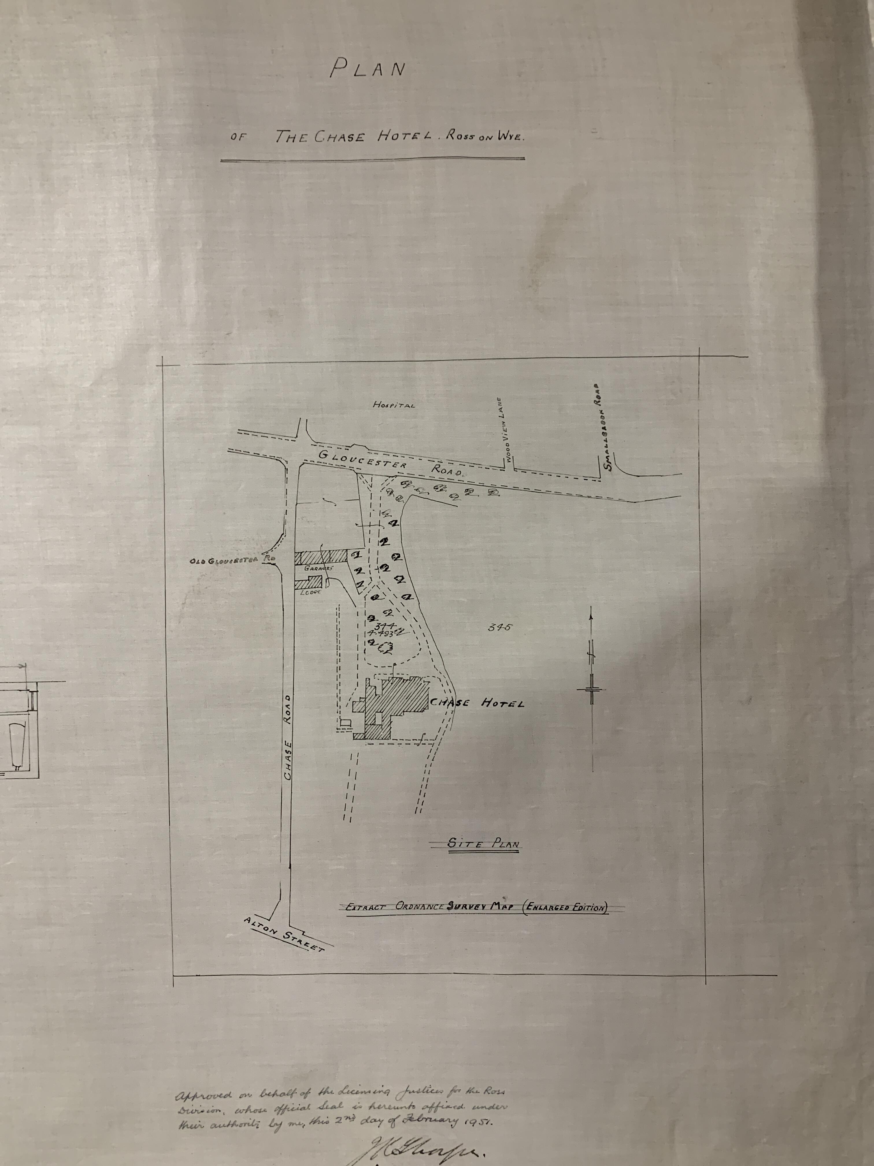 Original 1951 Blueprints for The Chase Hotel