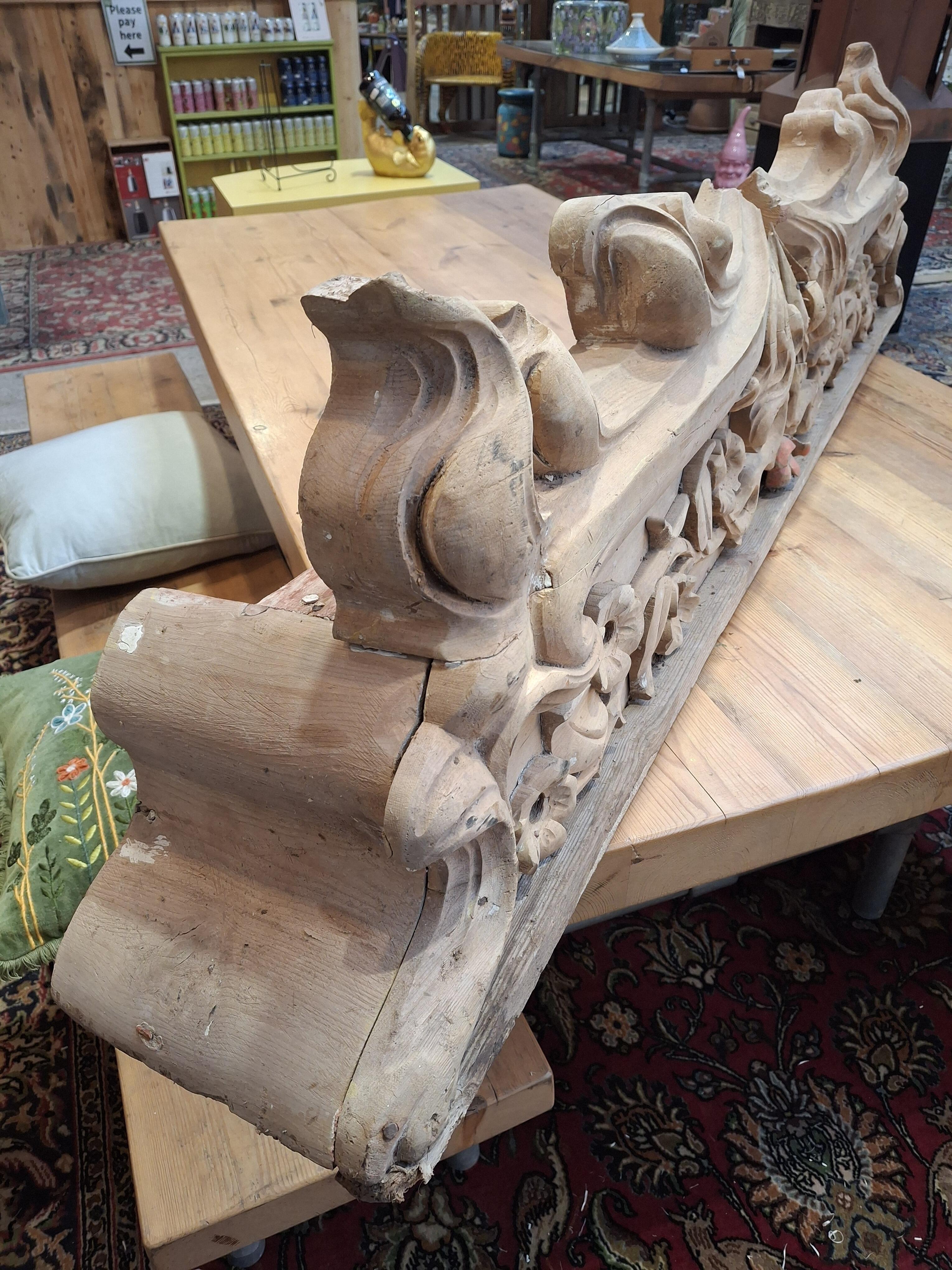 Carved Wooden Door Pelmet
