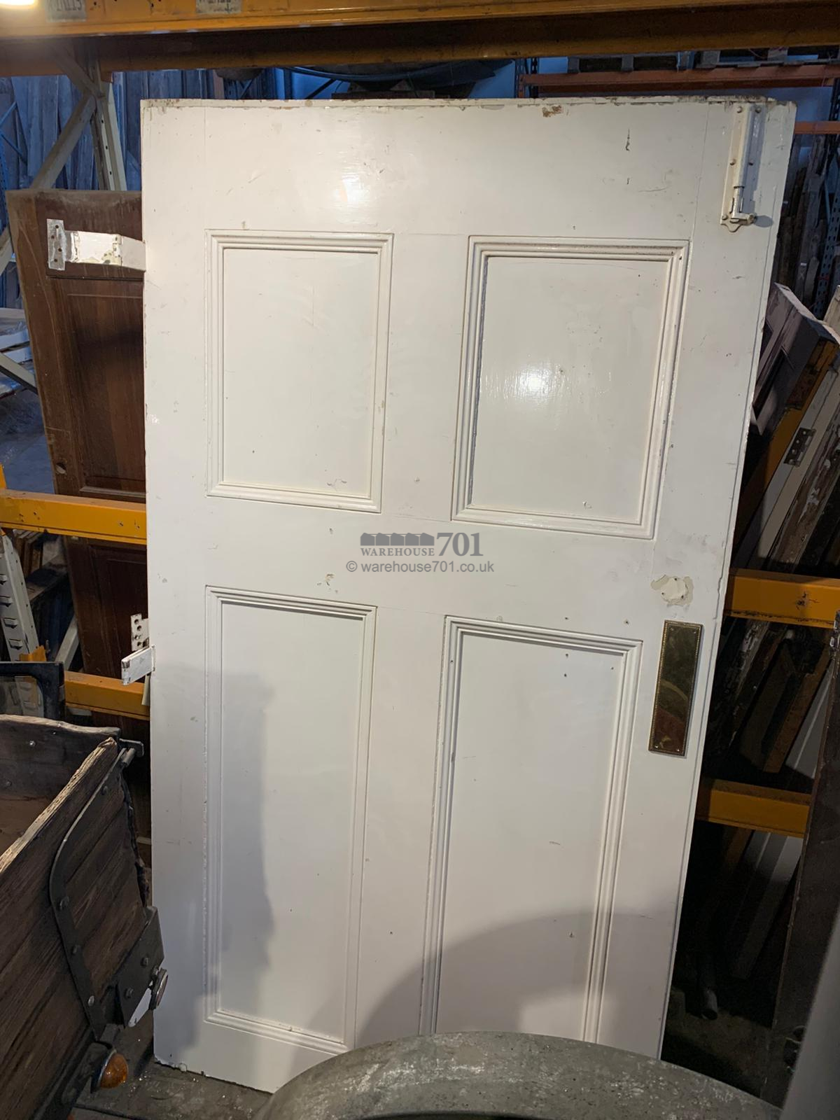 pair of large white doors
