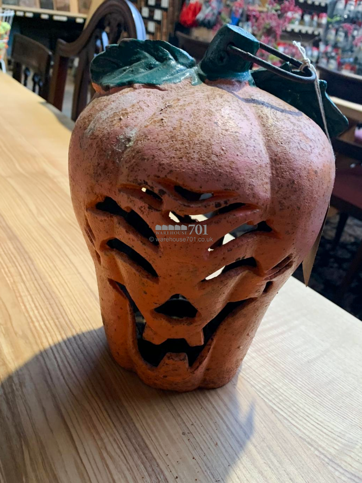 Antique iron halloween lantern