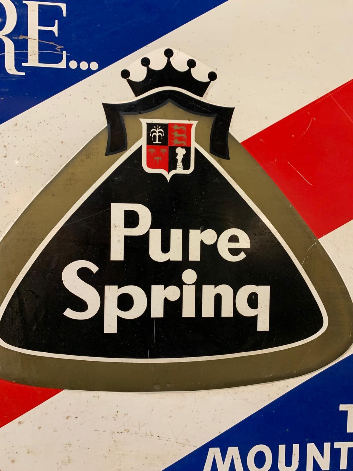Pure spring metal sign
