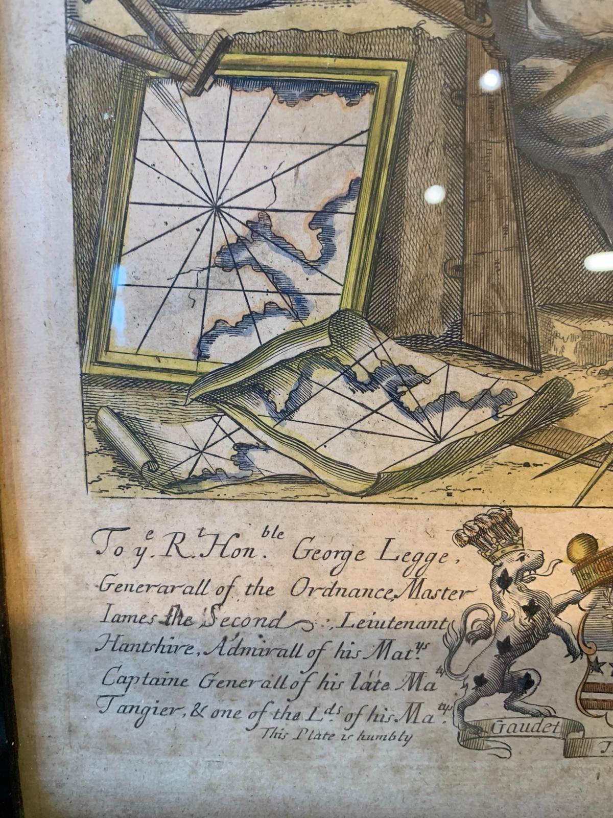17th Century Navigation engraving by R Blome