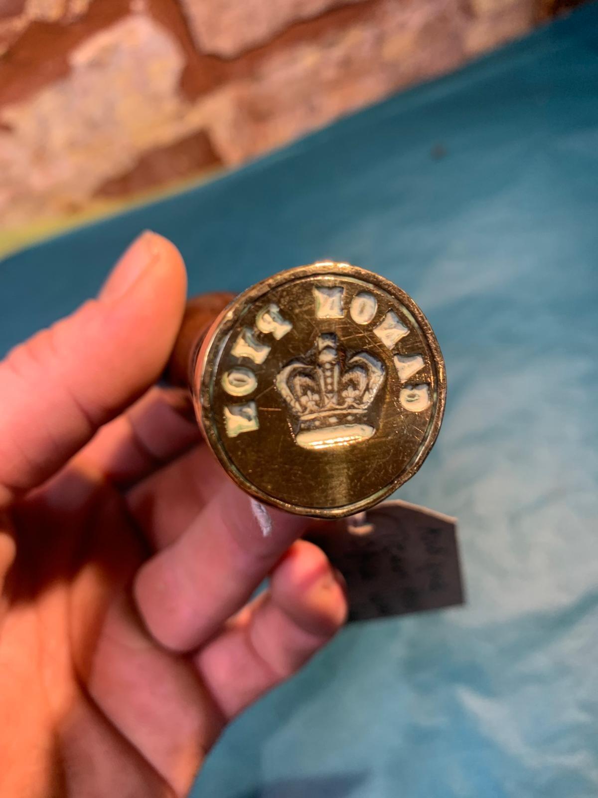 Antique treen Post Office wax seal