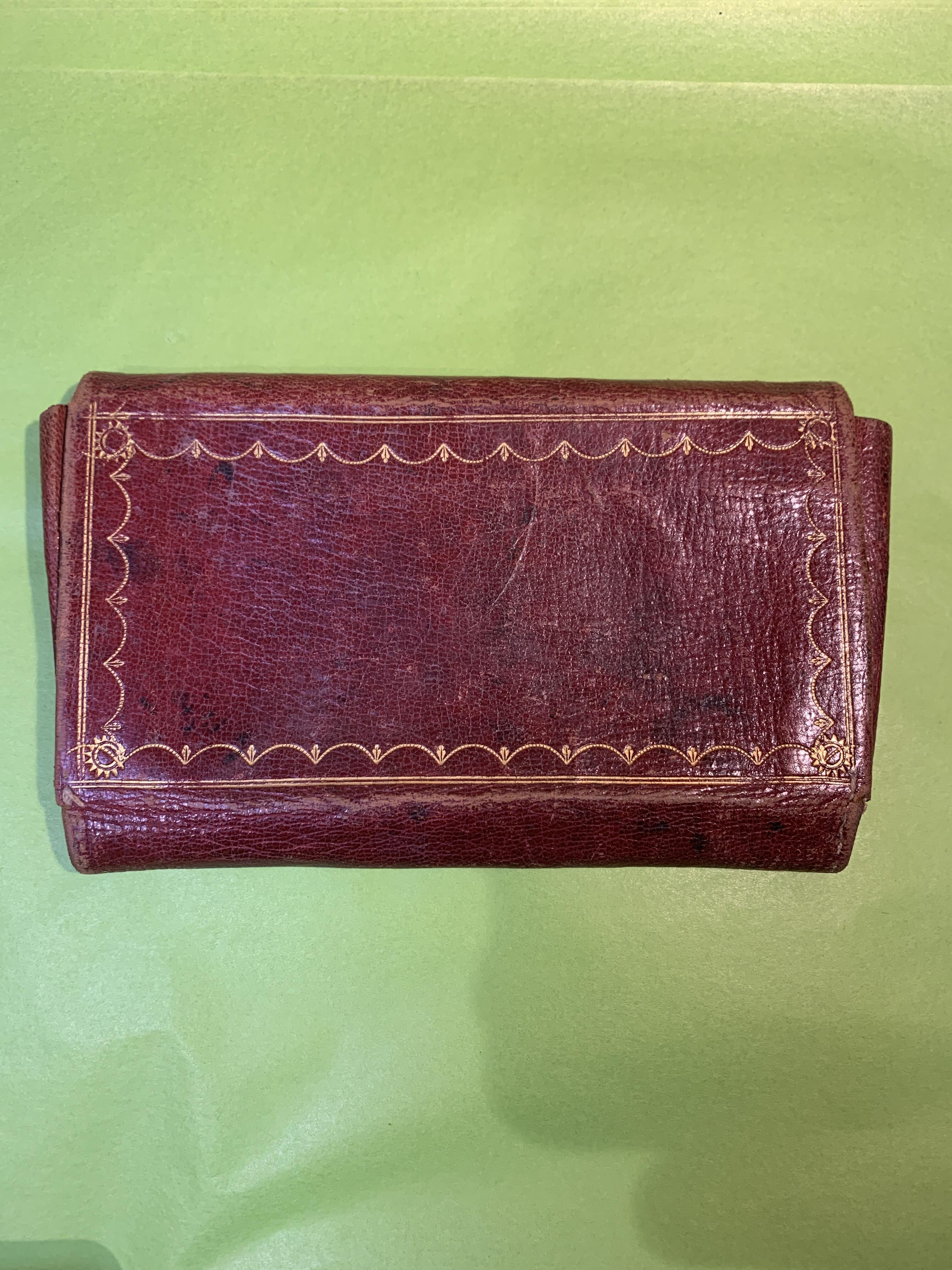 18th Century Moroccan Leather Purse, 1763