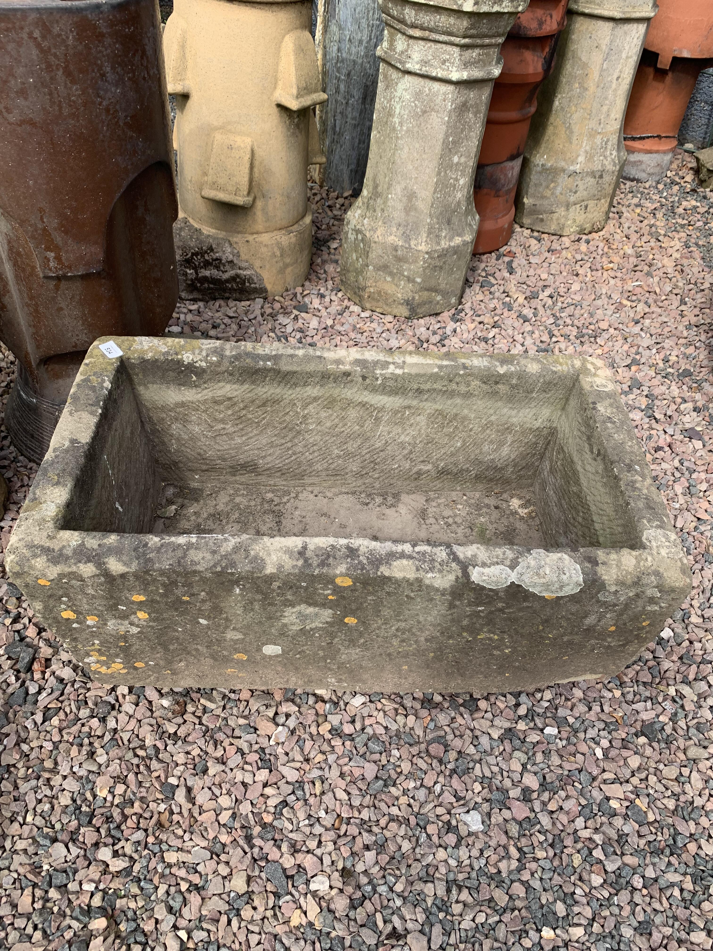 Antique Natural Stone Trough 76x30x43cm