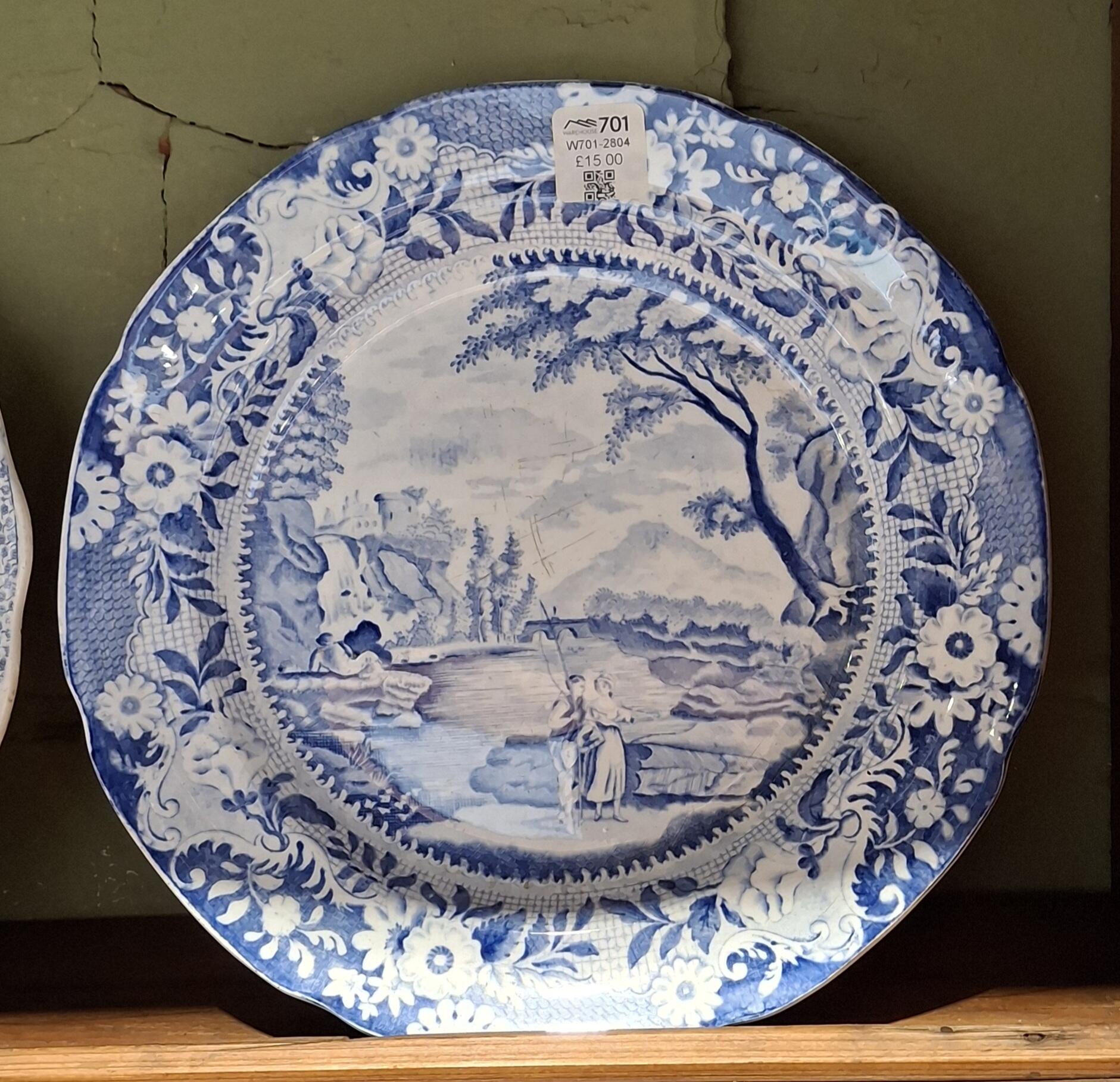 19th Century Blue & White Plates - Individual Sale