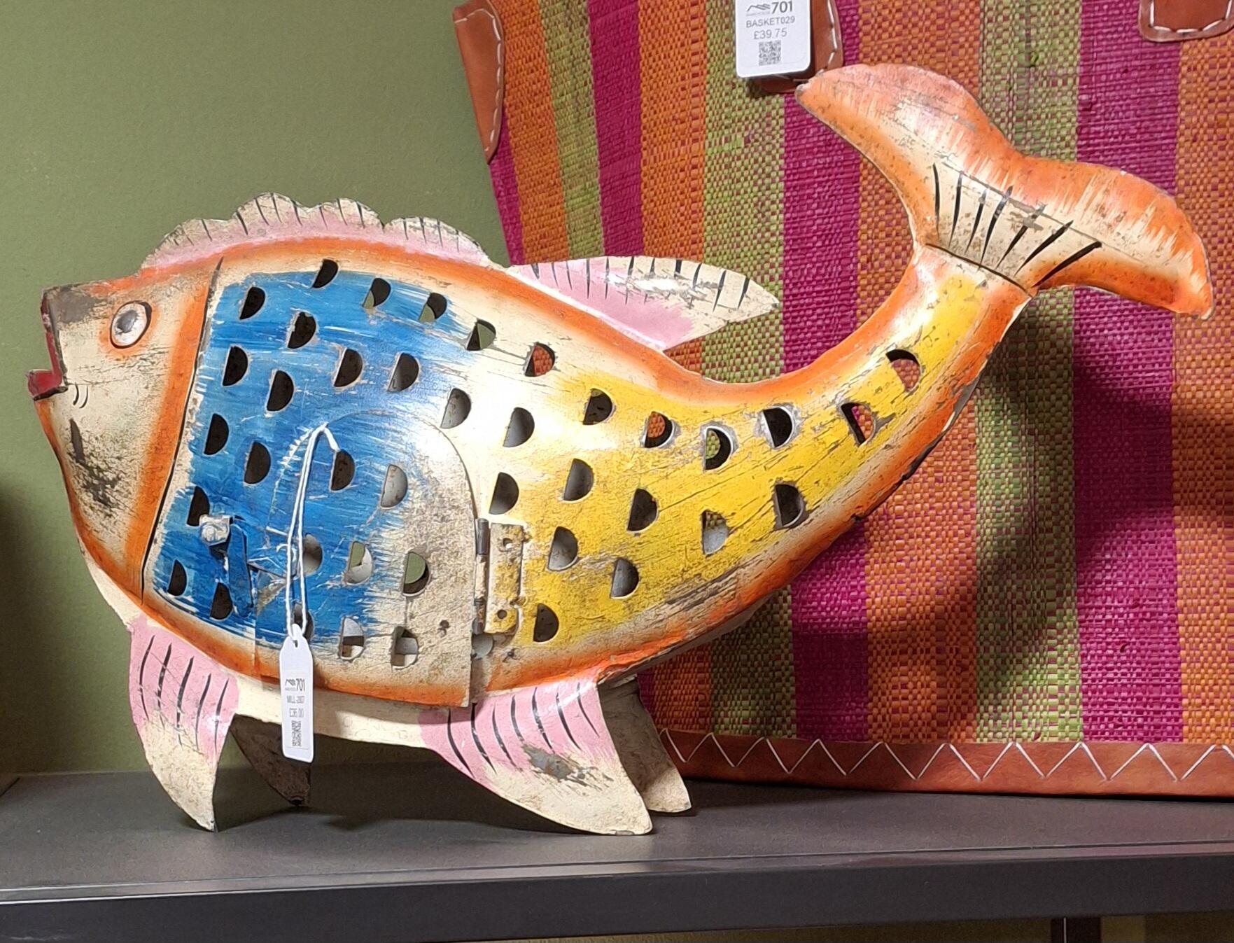 Hand Painted Colourful Fish Ornament