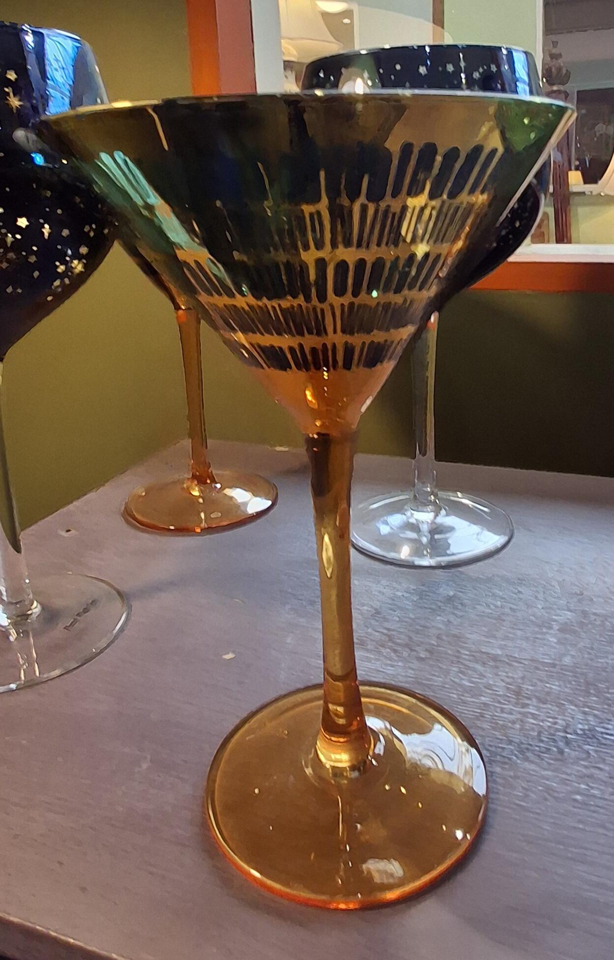 Set of 2 Vintage Fiesta Cocktail Glasses