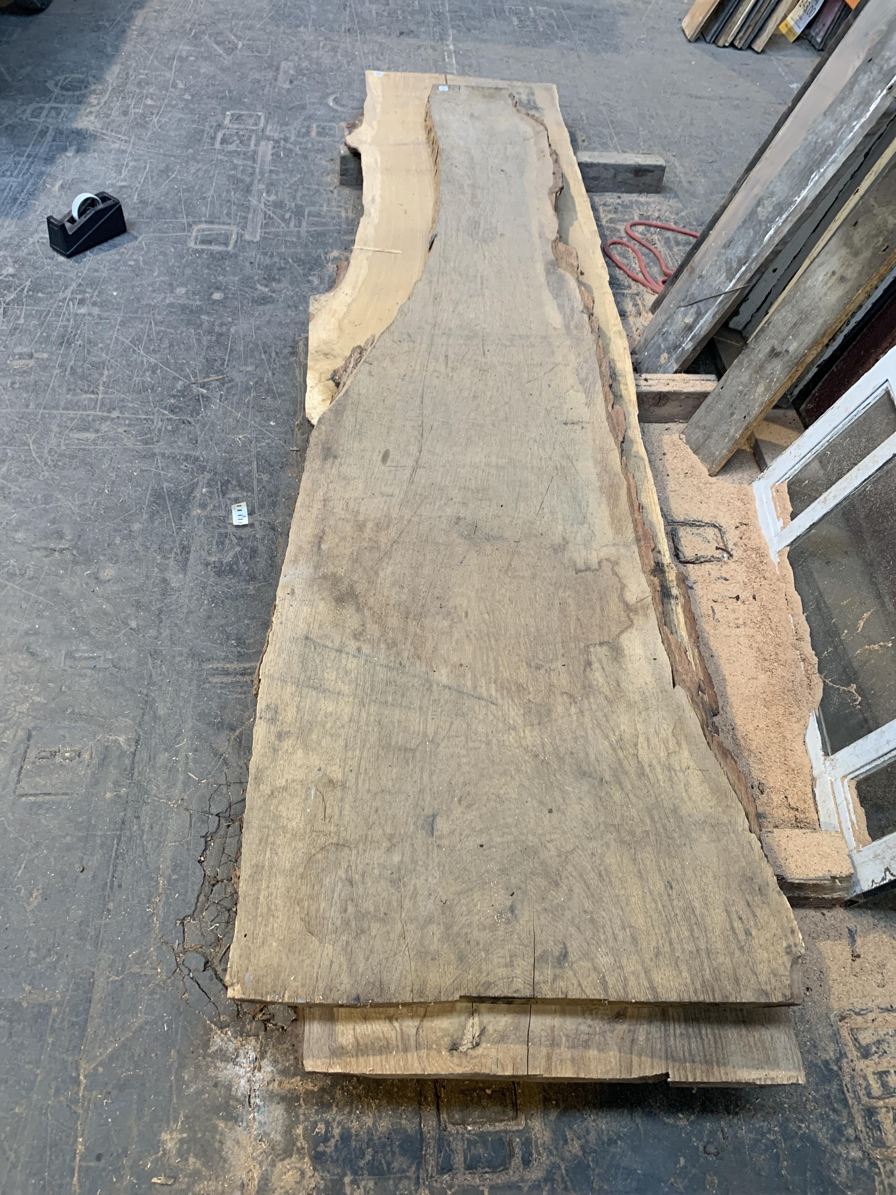 Large Reclaimed Wooden Slab - 270cm Long
