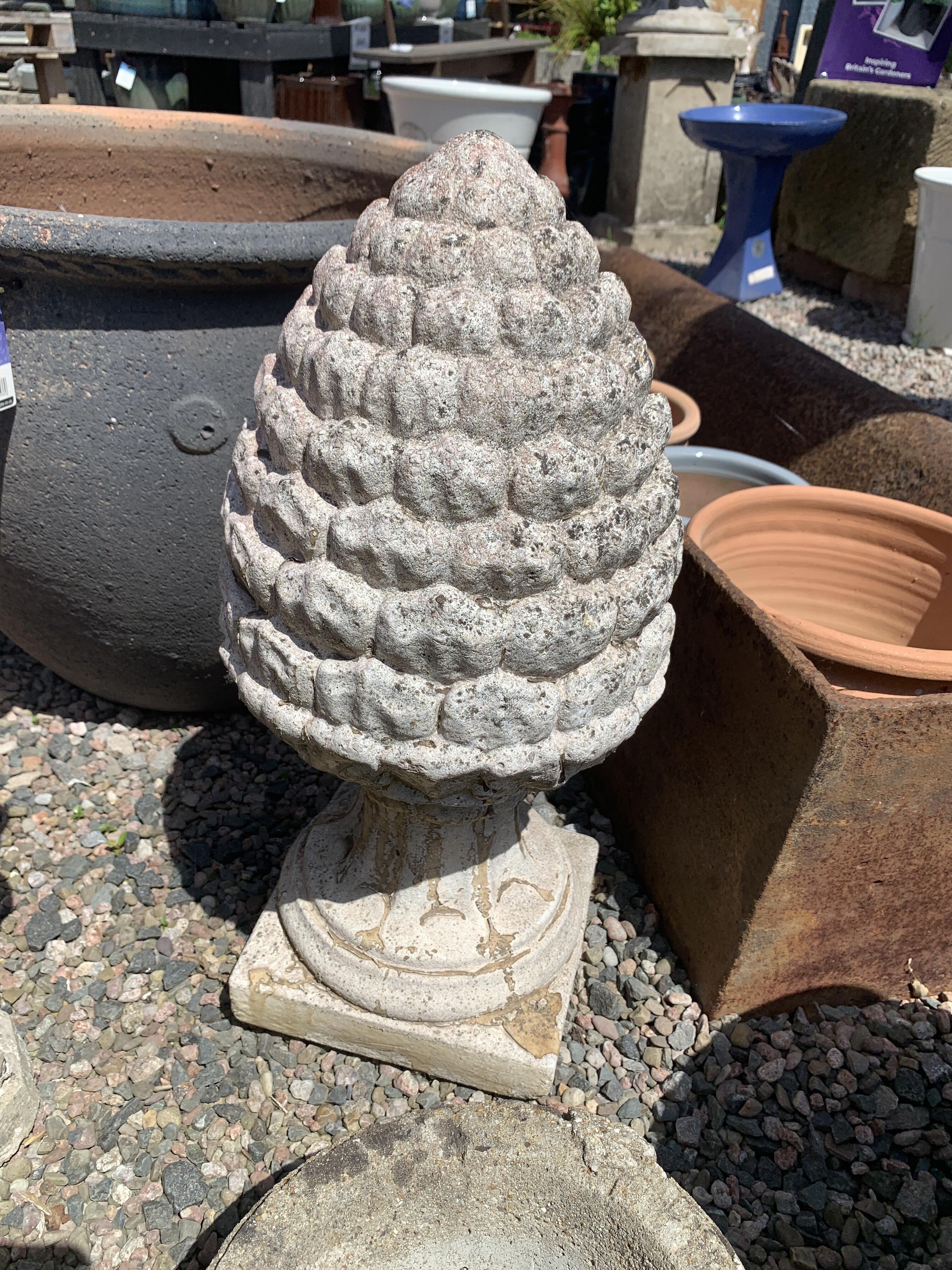 Reclaimed Stone Acorn Garden Ornament