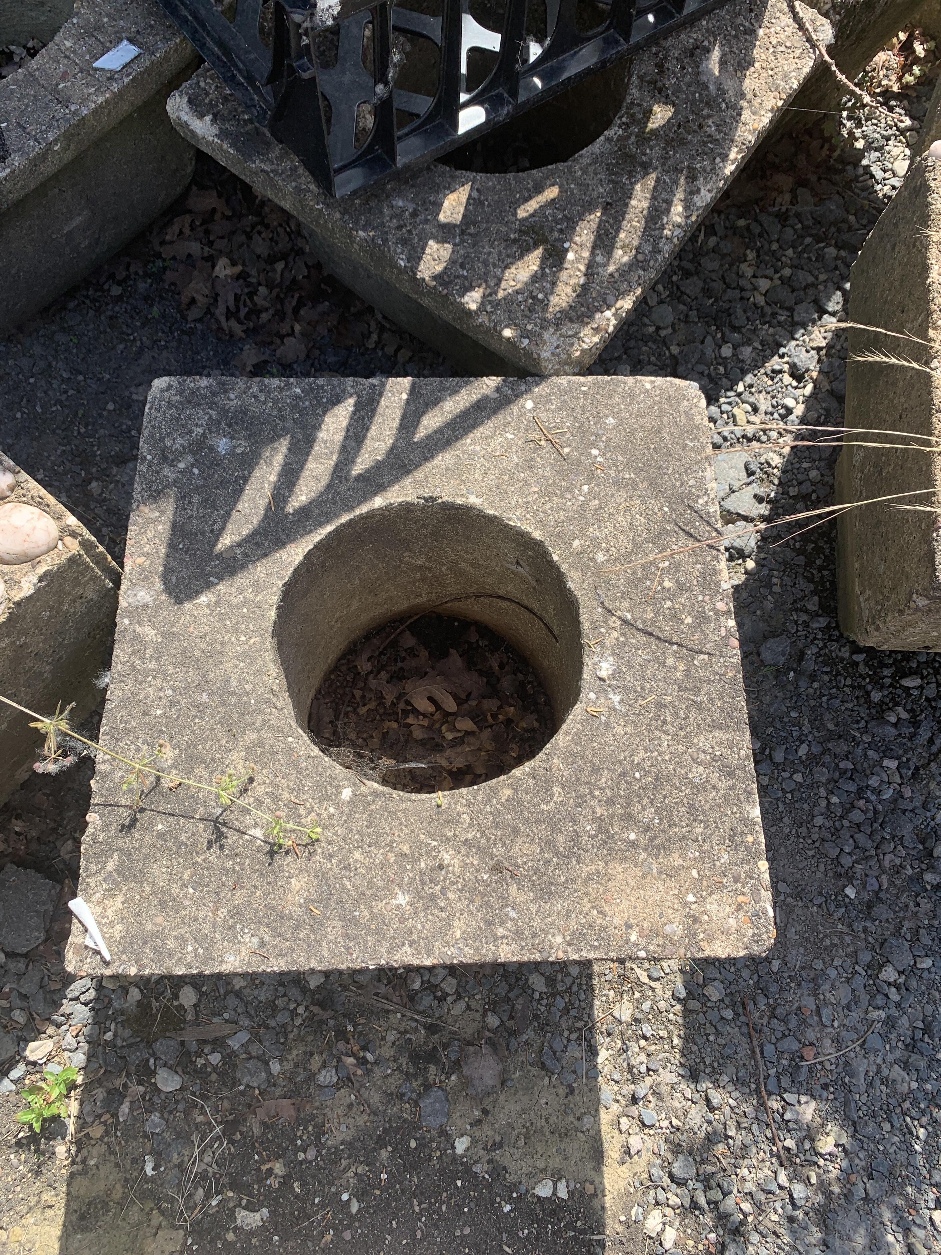 Large Reclaimed Concrete Planters on Domed Bases