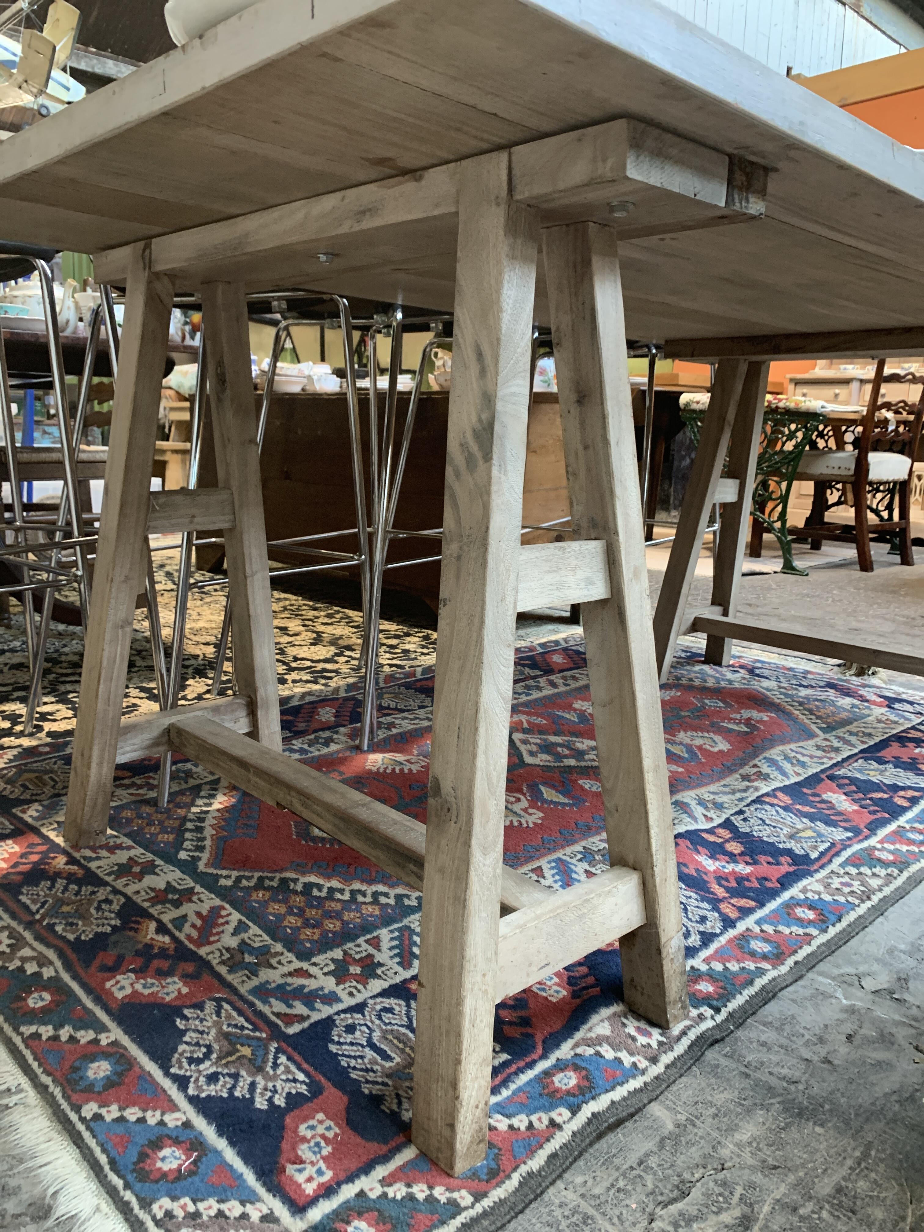 Vintage Reclaimed Trestle Table
