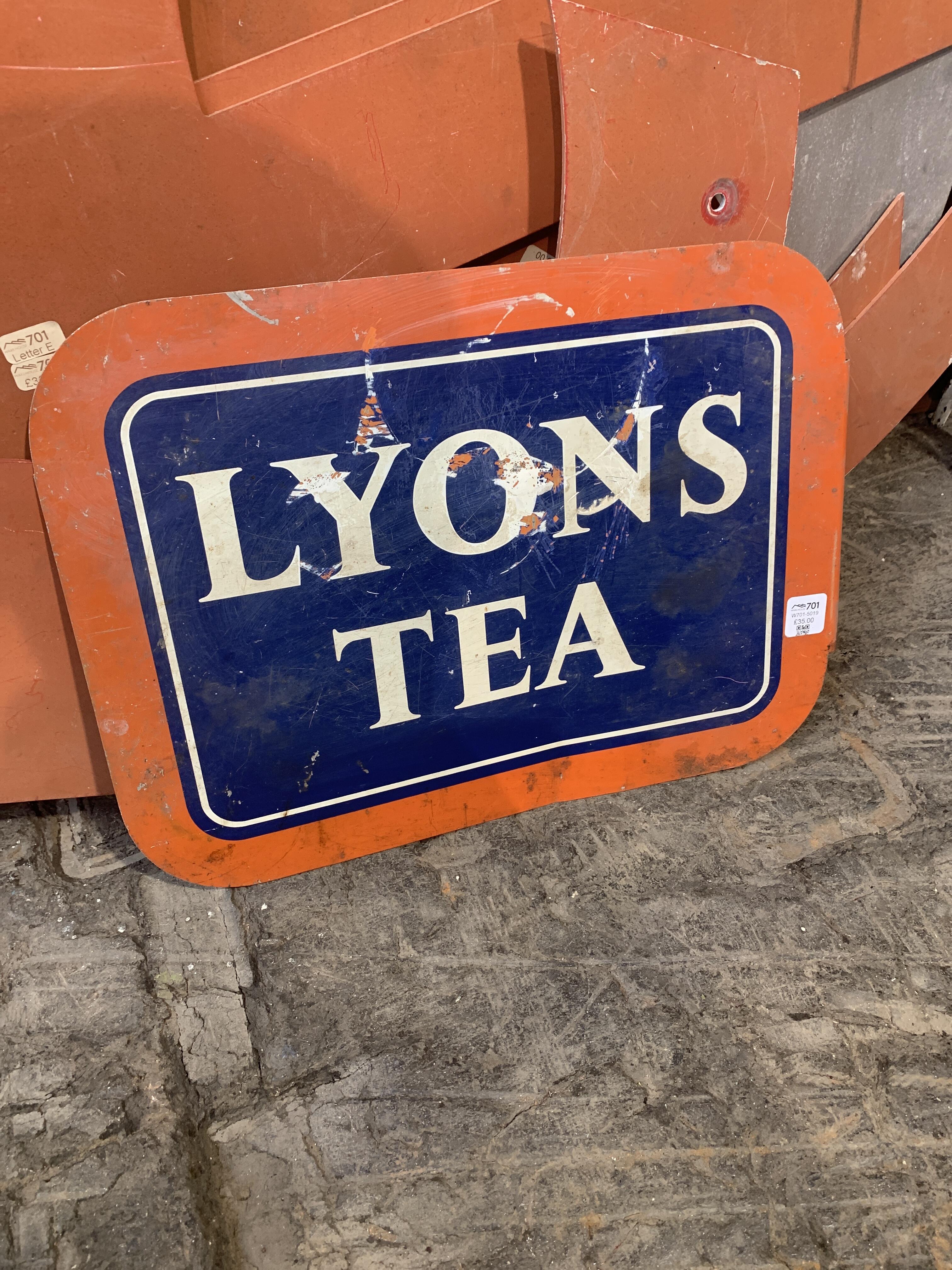 Vintage Lyons Tea Enamel Sign