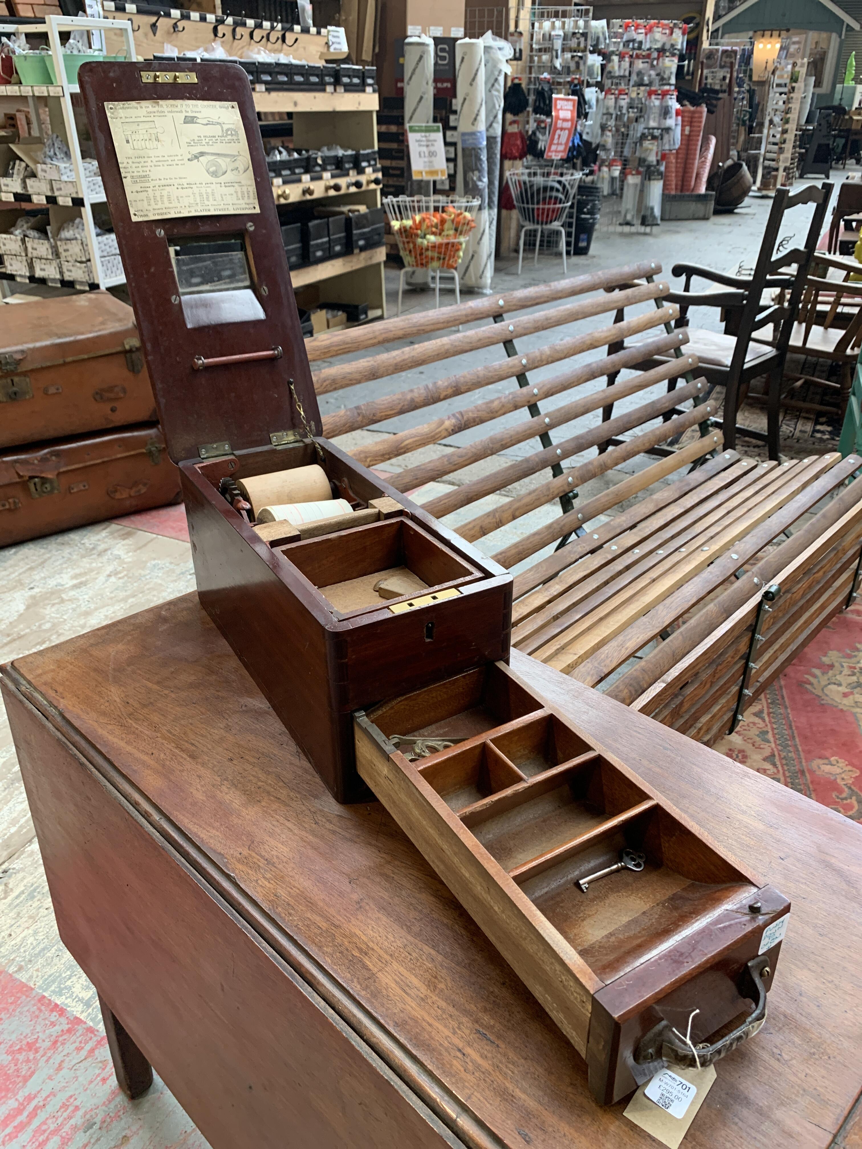 Antique O'Brien's Patent Mahogany Shop Till