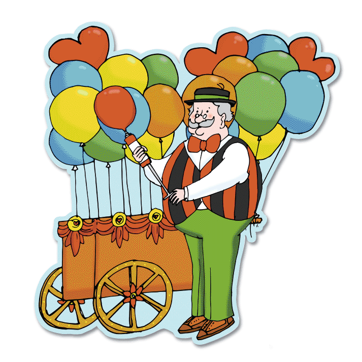 balloon seller clipart