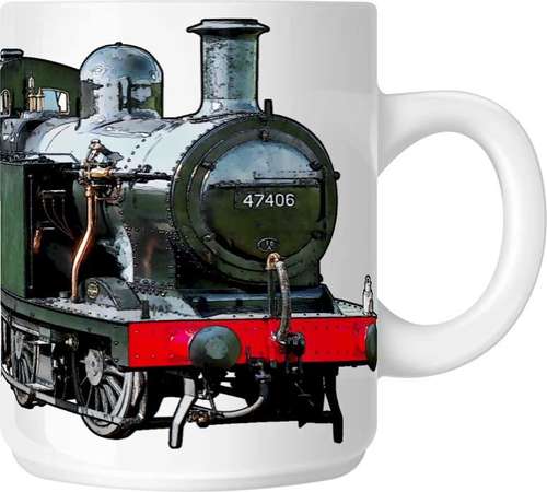The Steam Mug Collection No4 - LMS Fowler Class 3F Jinty 0-6-0T No 47406 Locomotive