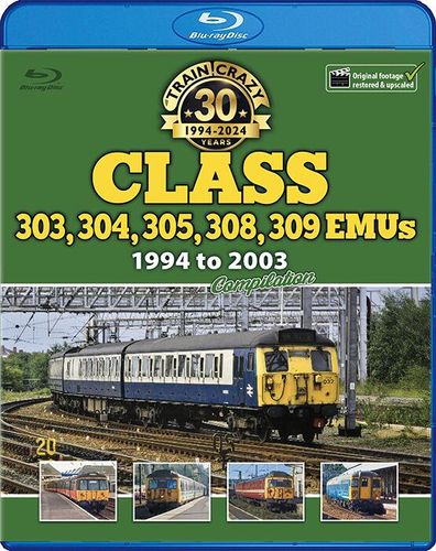 Train Crazy 30 Years: Class 303, 304, 305, 308, 309 EMUs 1994 to 2003 Compilation, Blu-ray