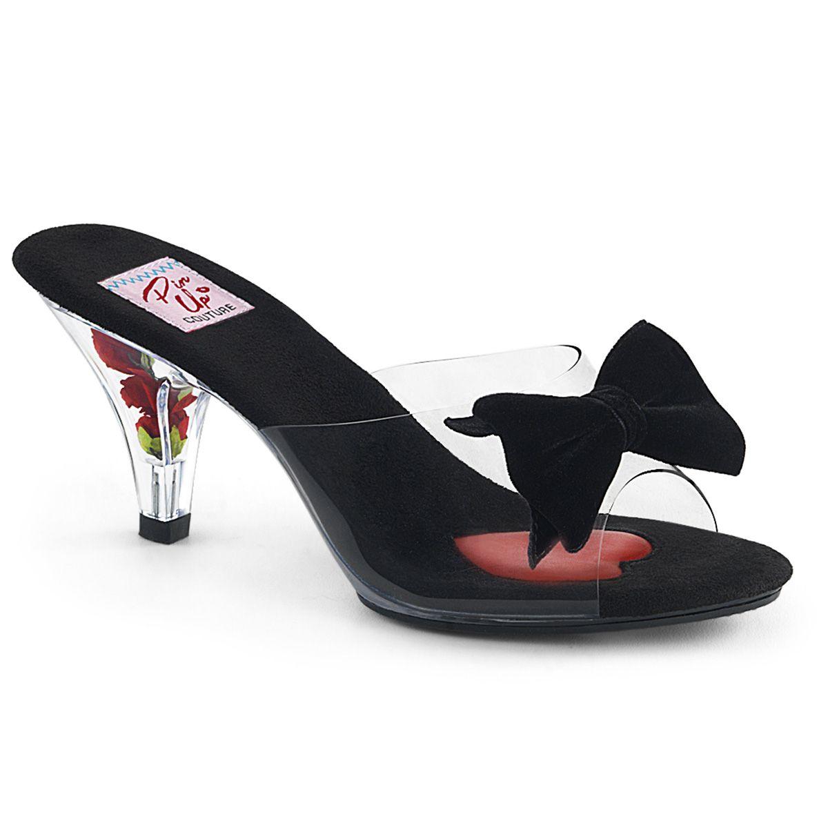 Open Toe Slipper with rose in the heel