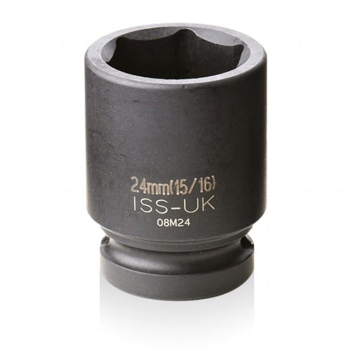 standard metric impact socket, regular impact socket, six-point 1/2" square drive impact socket,