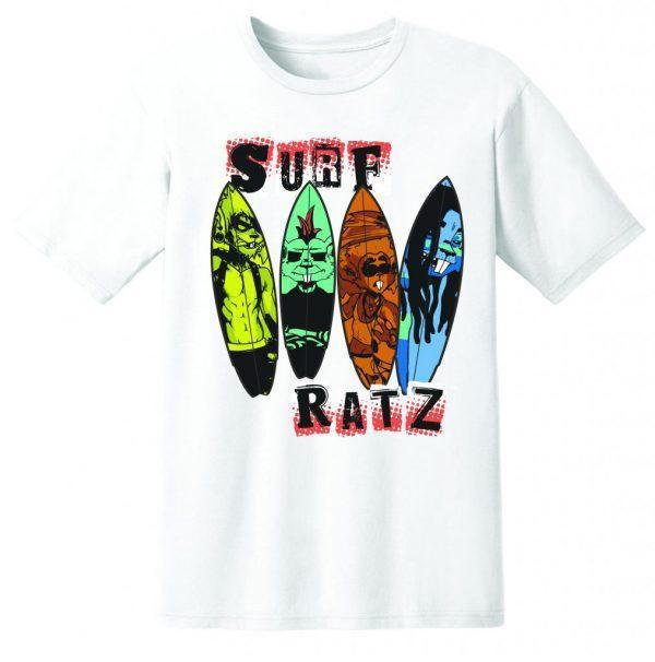 Surf Ratz Line-Up Surf T-Shirt – White - surf-ratzz