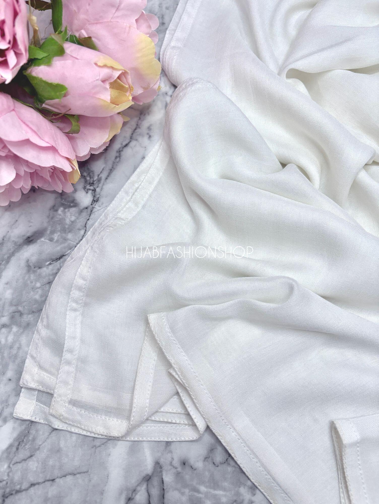 white modal hijab