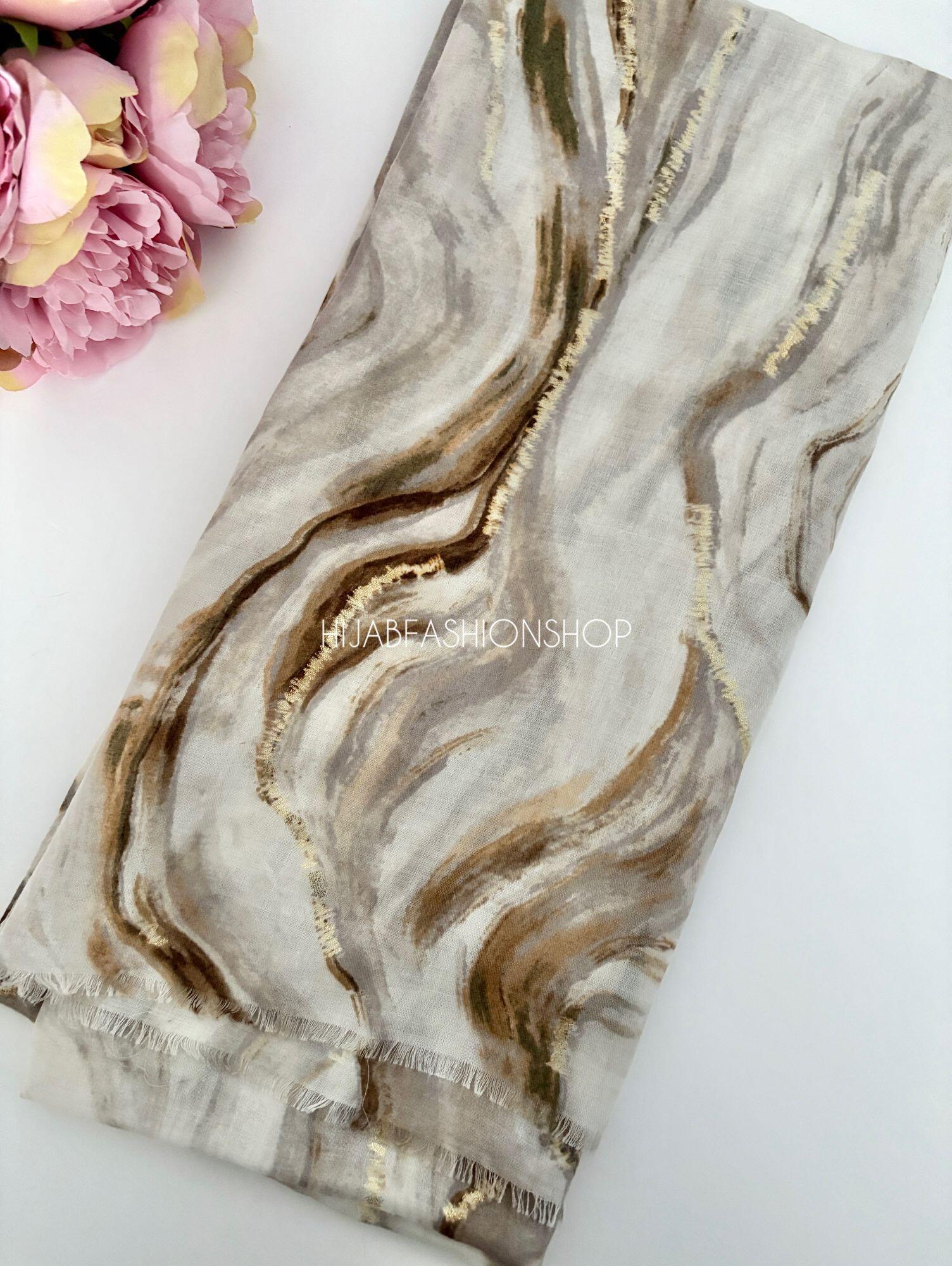 beige marble hijab
