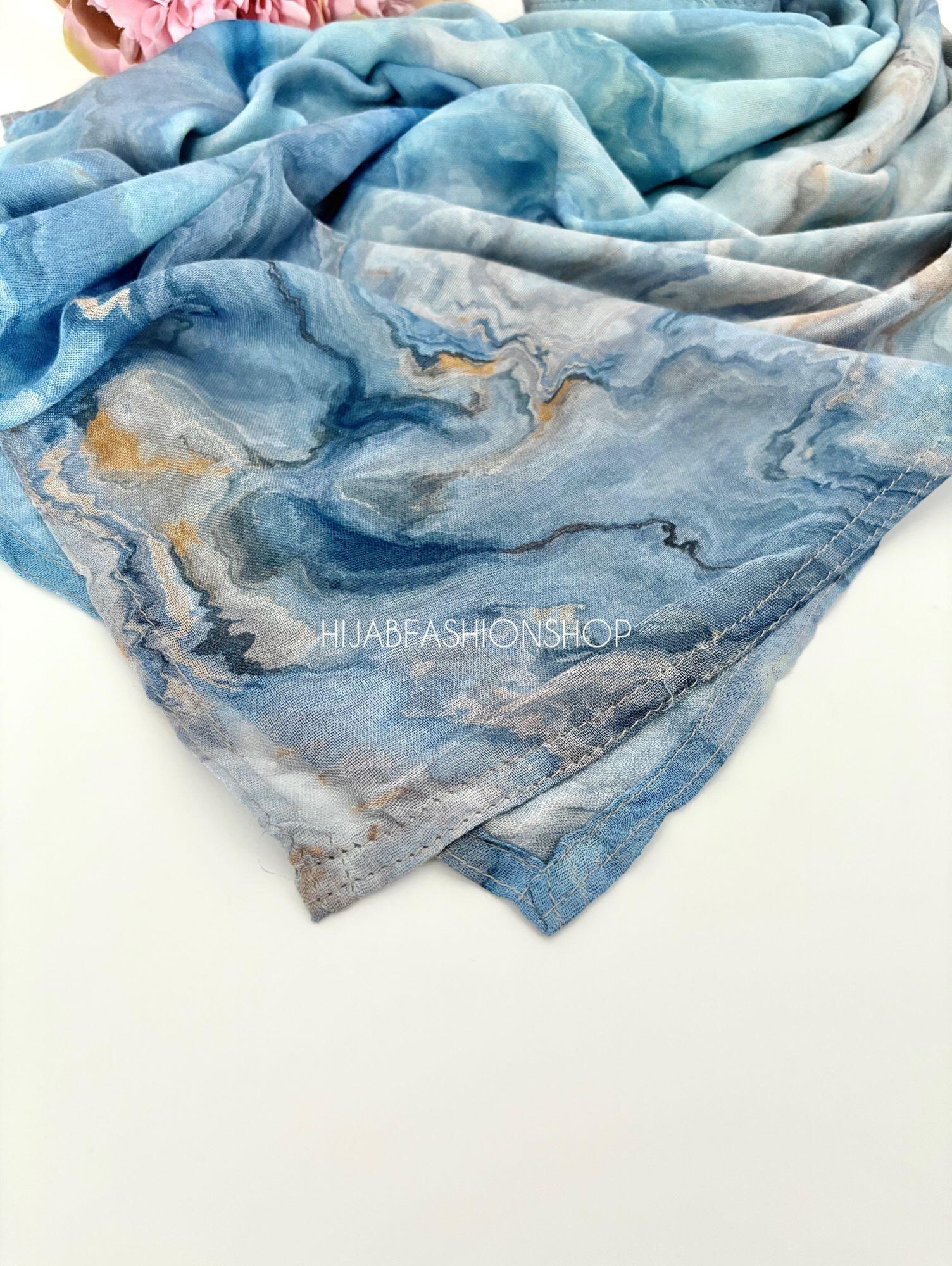 aqua marble modal hijab