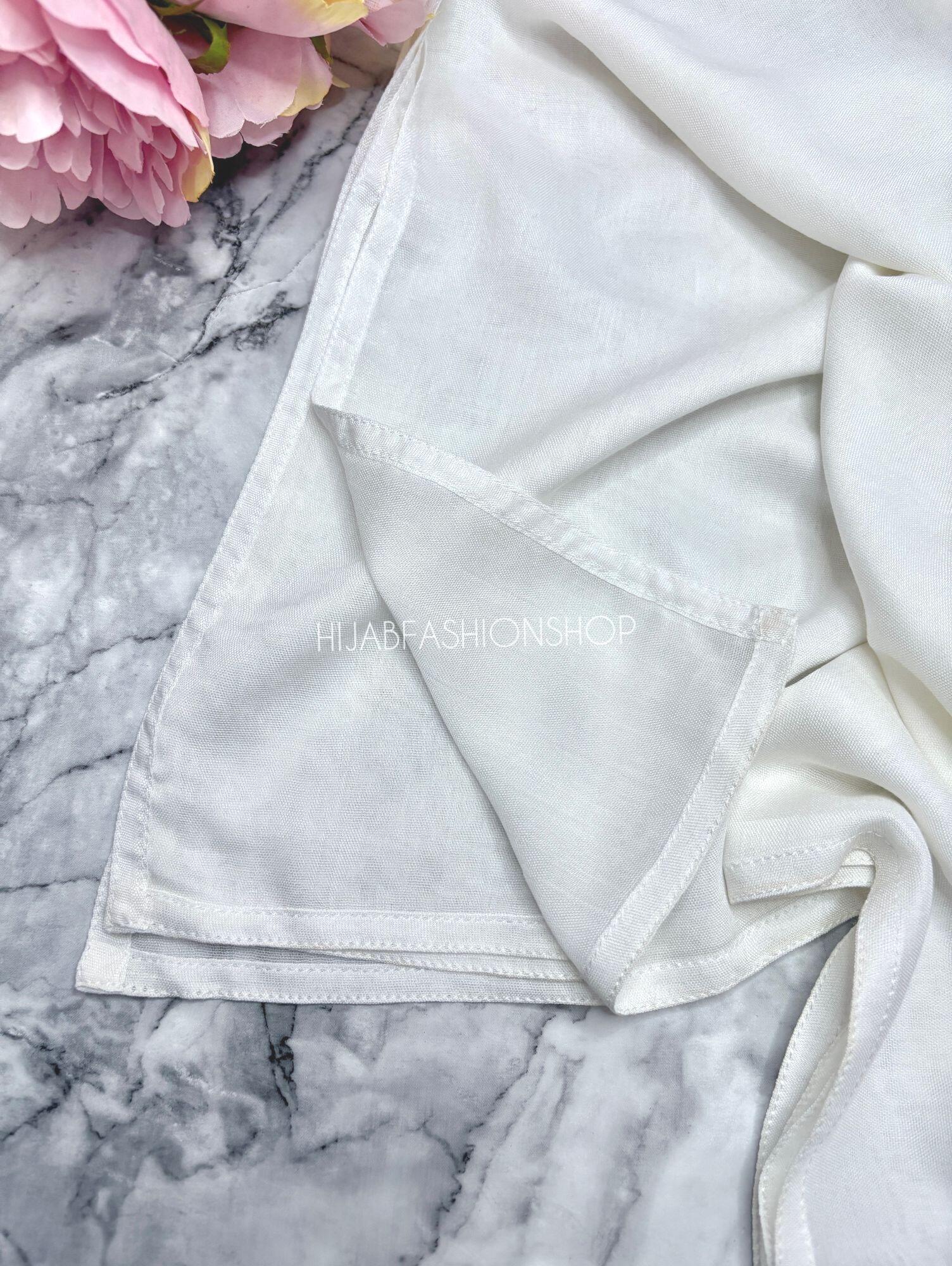 white modal hijab