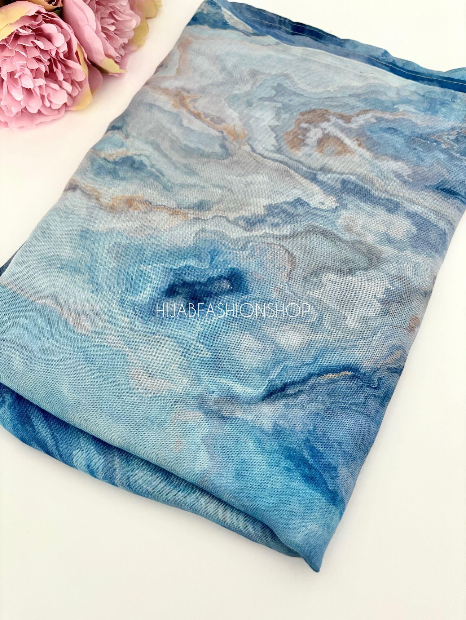 aqua marble modal hijab