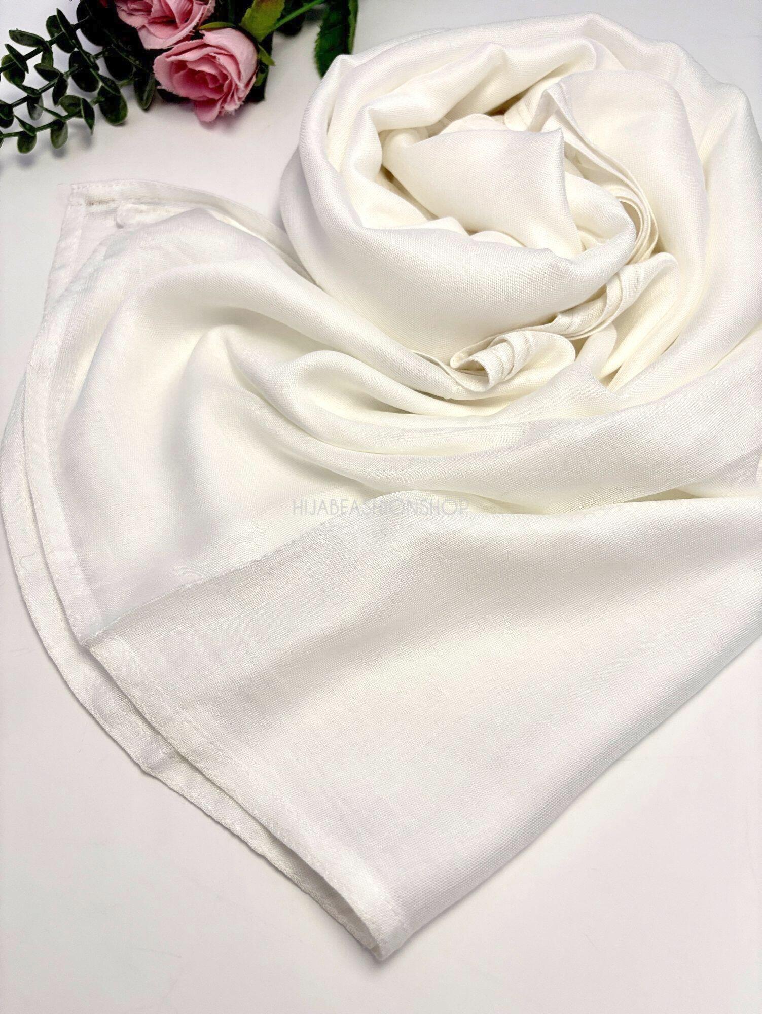 off white premium 100% modal double stitched hijab