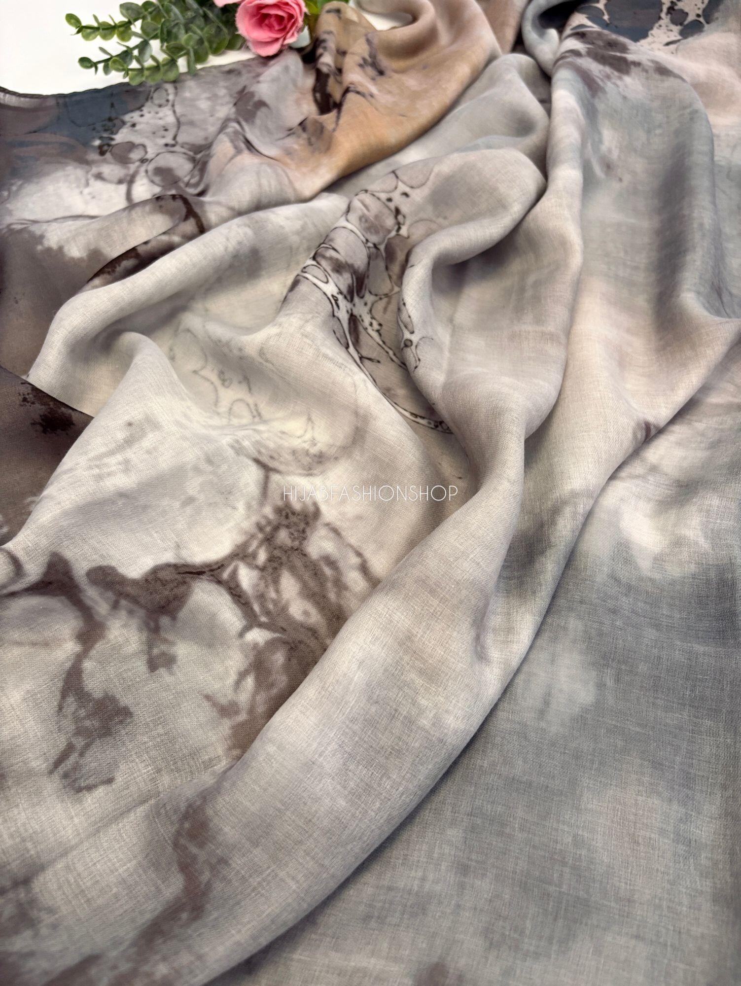 slate marble watercolour modal hijab