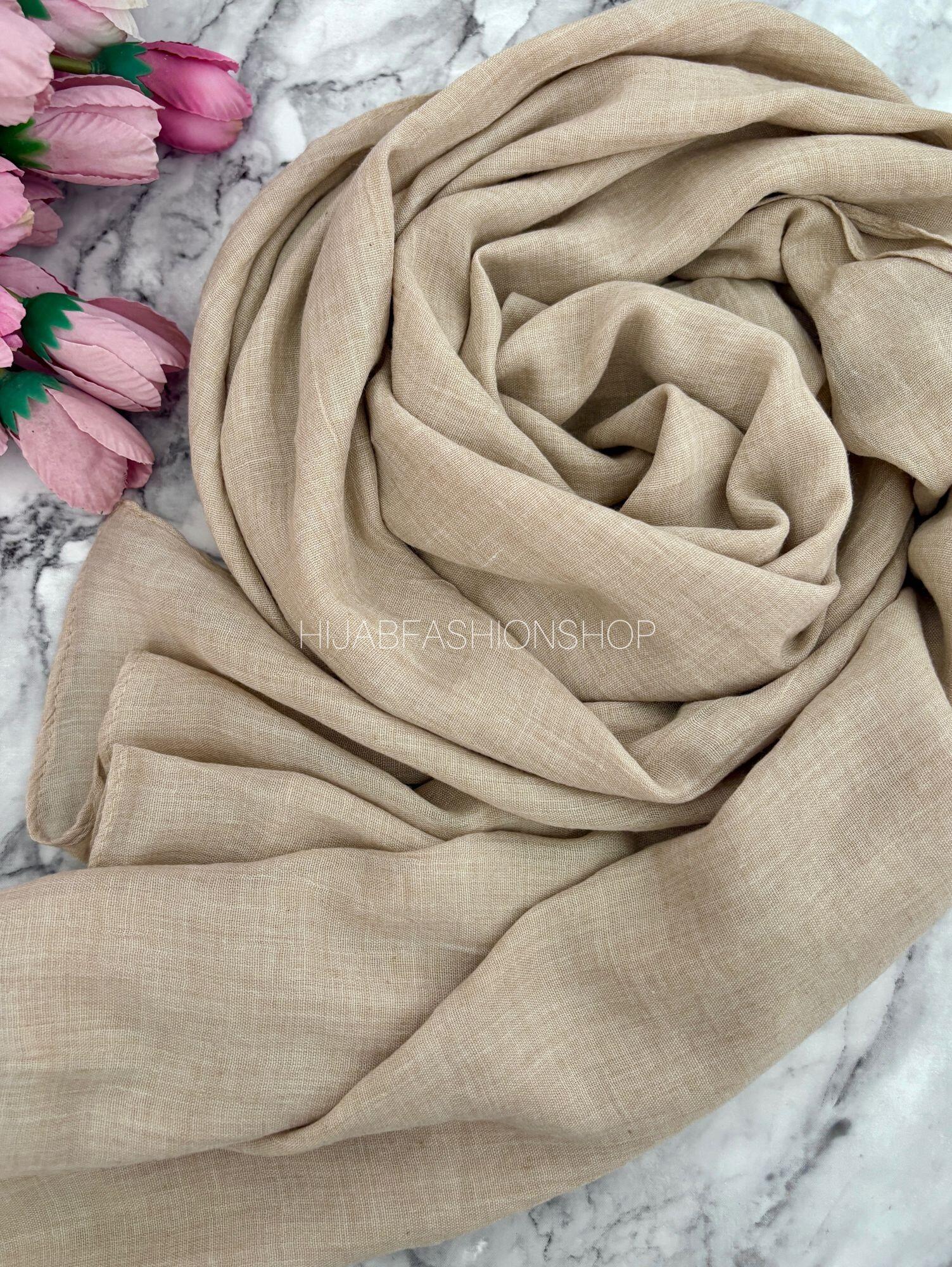 oatmeal cotton hijab