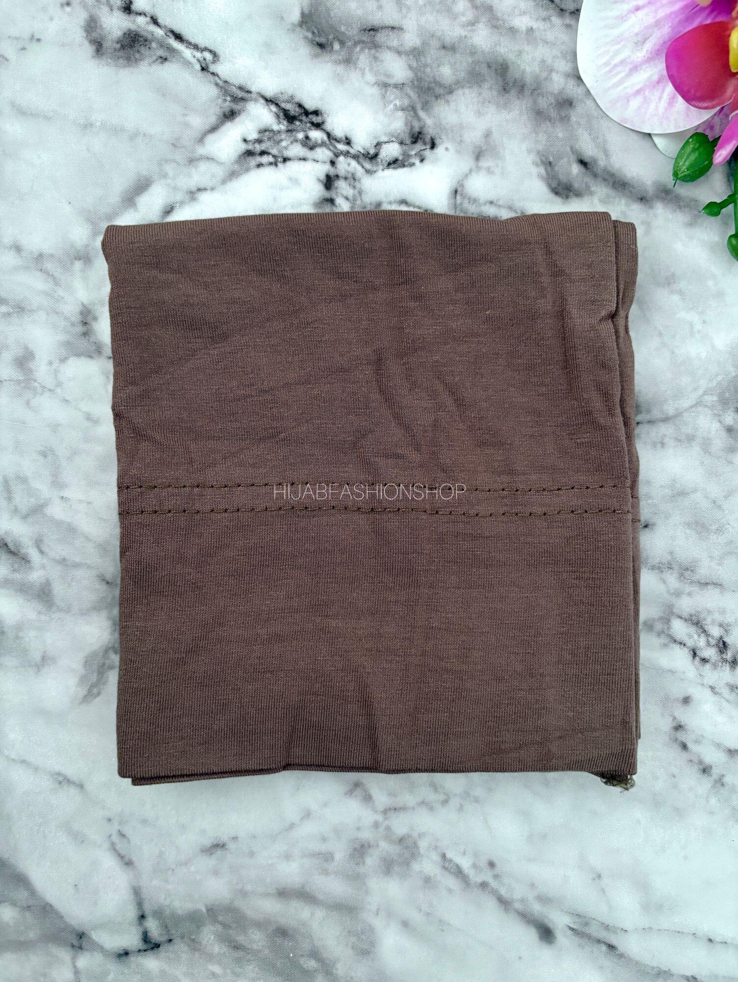brown tube hijab cap