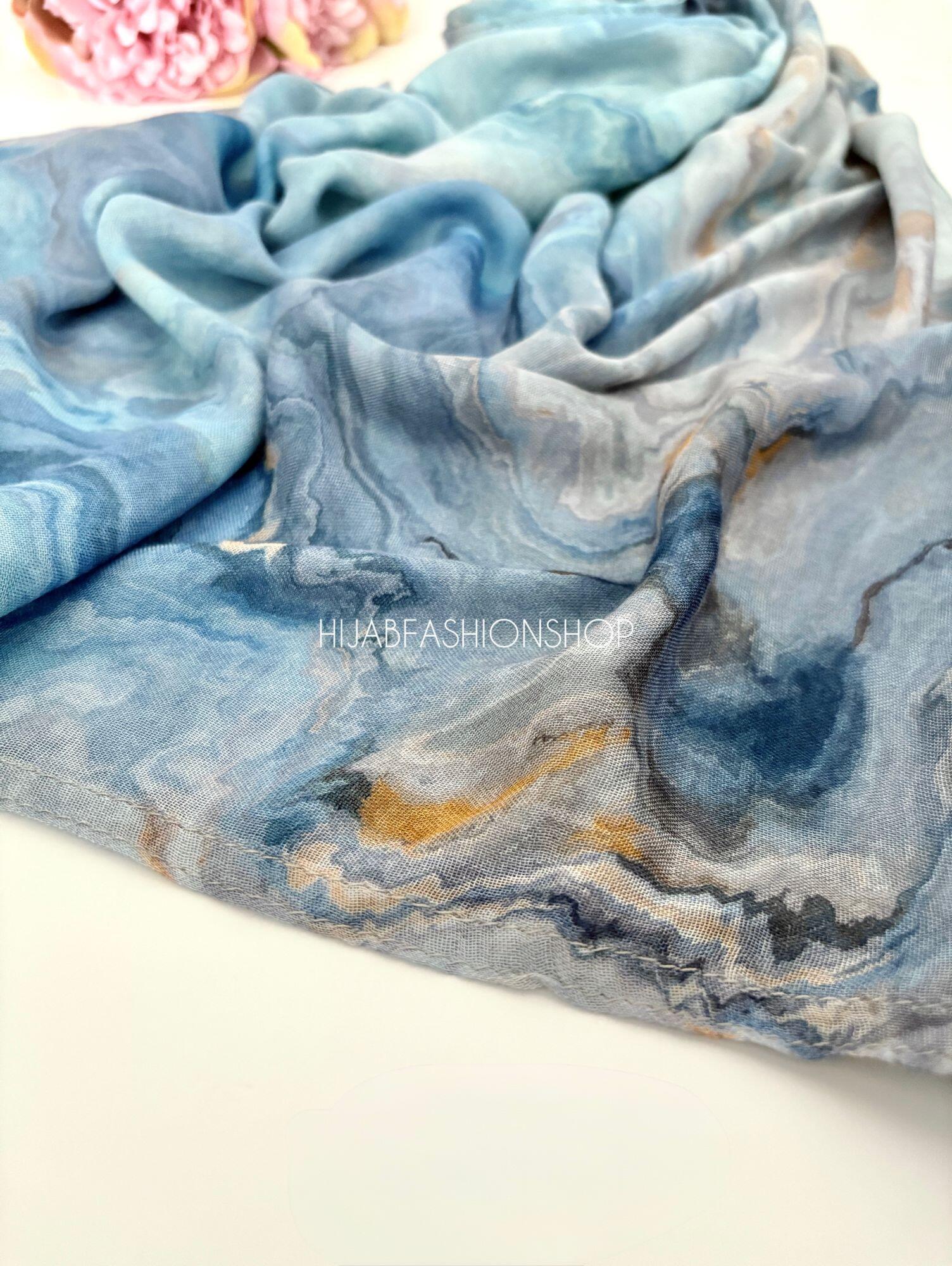 aqua marble modal hijab